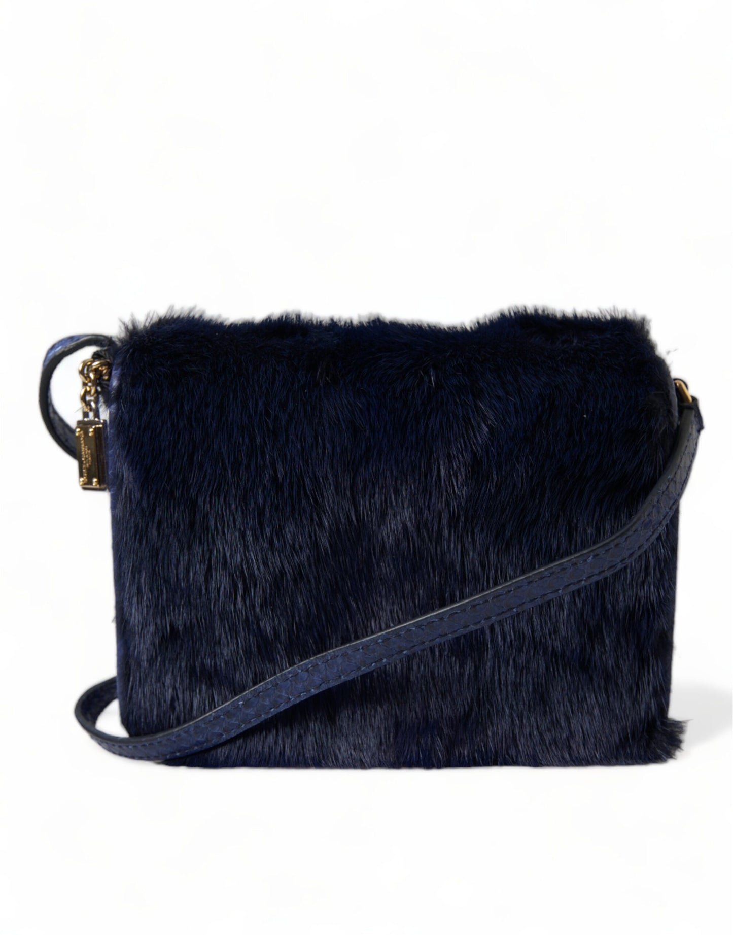 Dolce & Gabbana Exquisite Blue Mink Fur Shoulder Bag - KALAJ