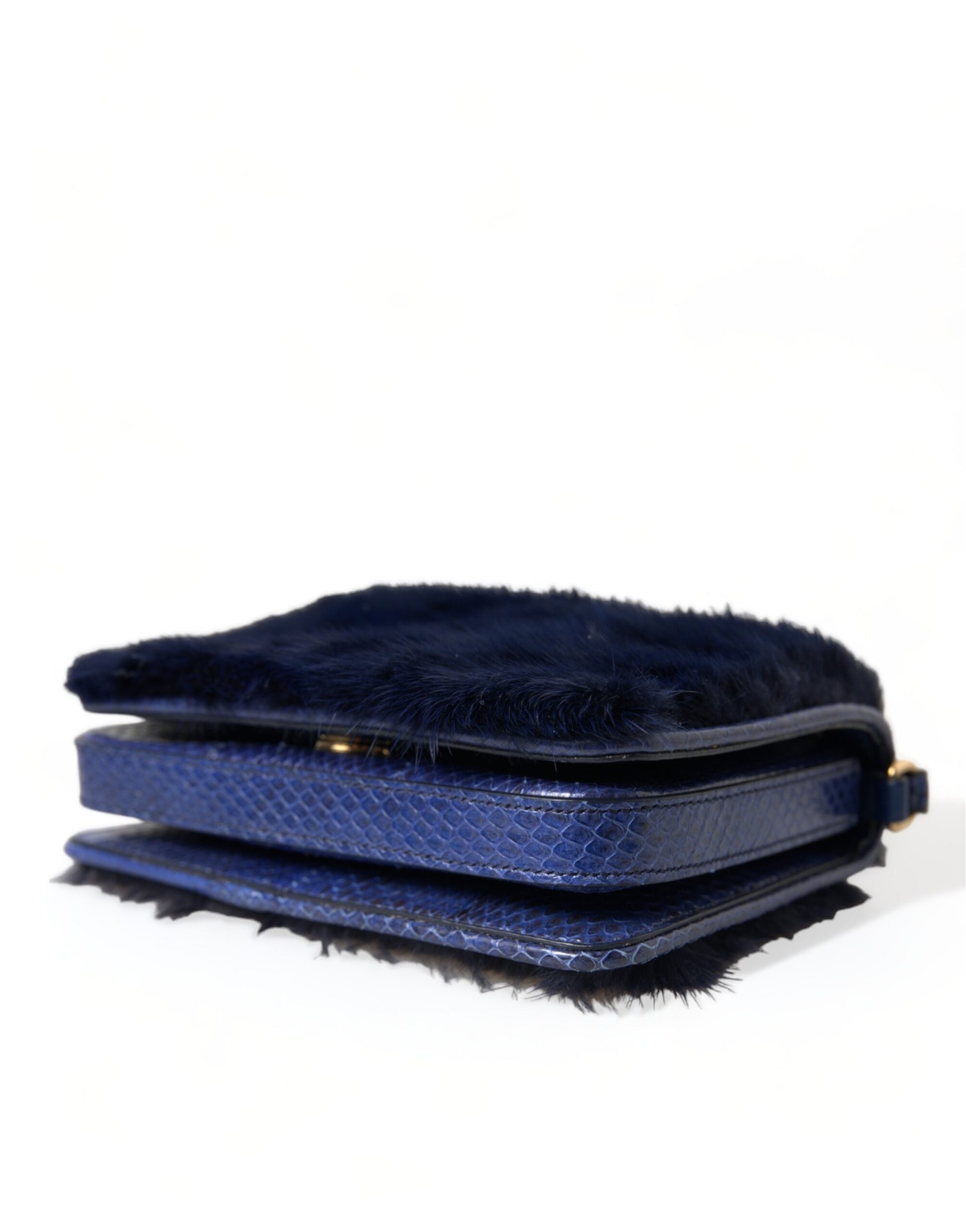 Dolce & Gabbana Exquisite Blue Mink Fur Shoulder Bag - KALAJ