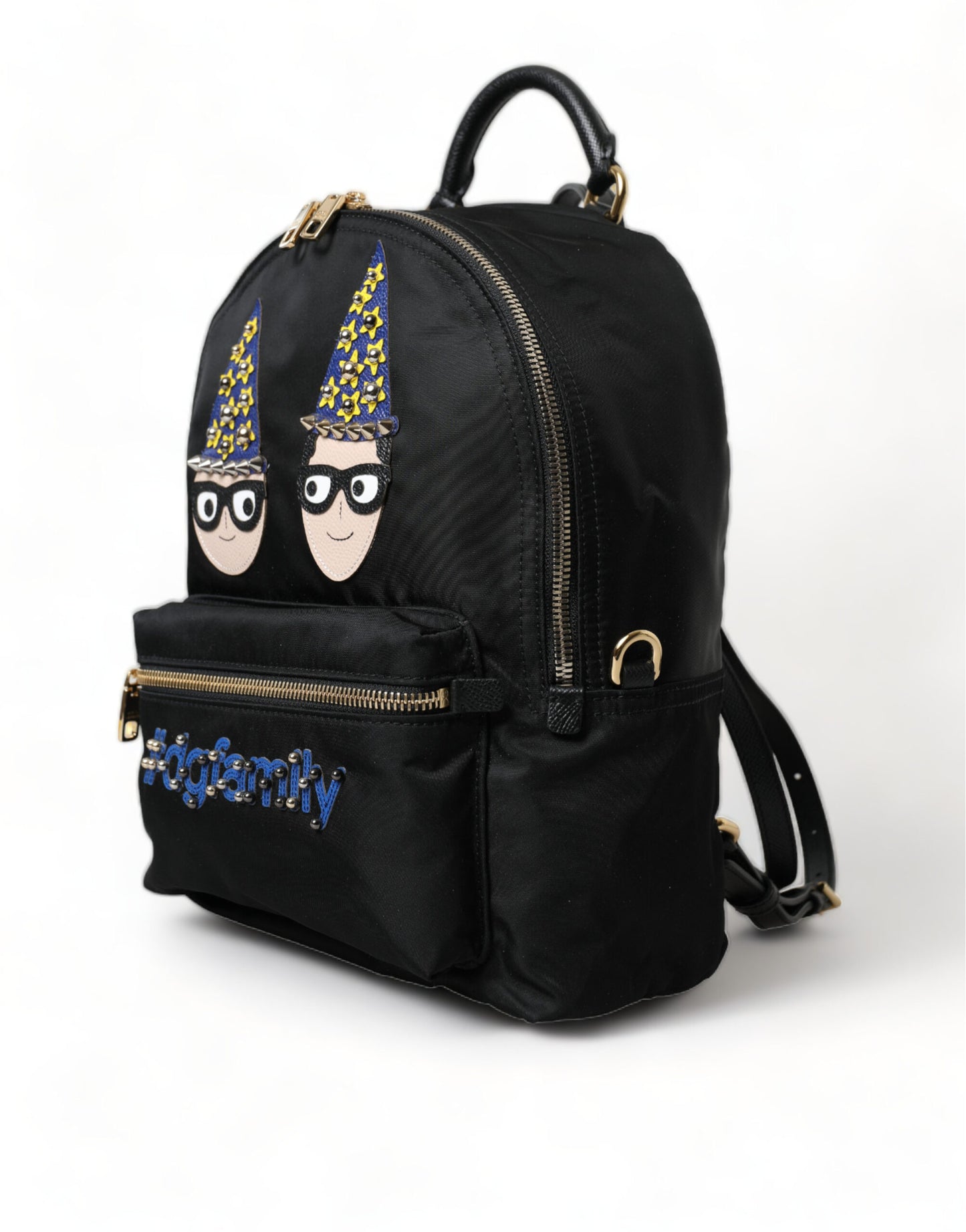 Dolce & Gabbana Elegant Black Gold Detail Backpack - KALAJ