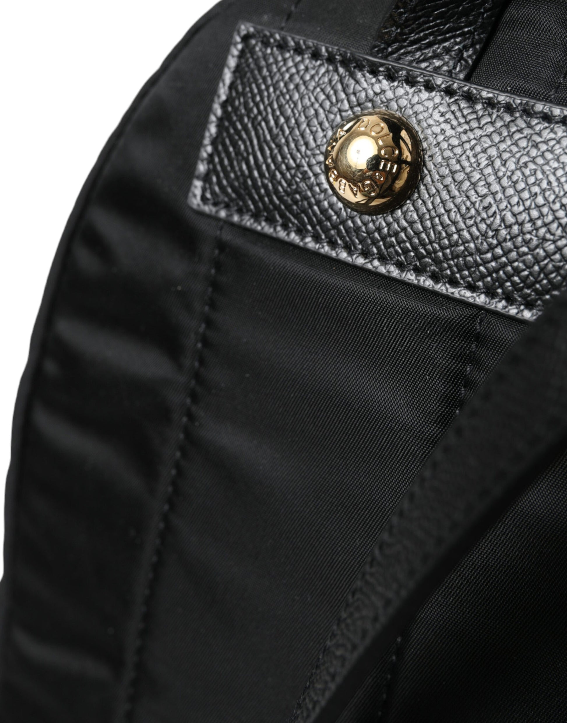 Dolce & Gabbana Elegant Black Gold Detail Backpack - KALAJ