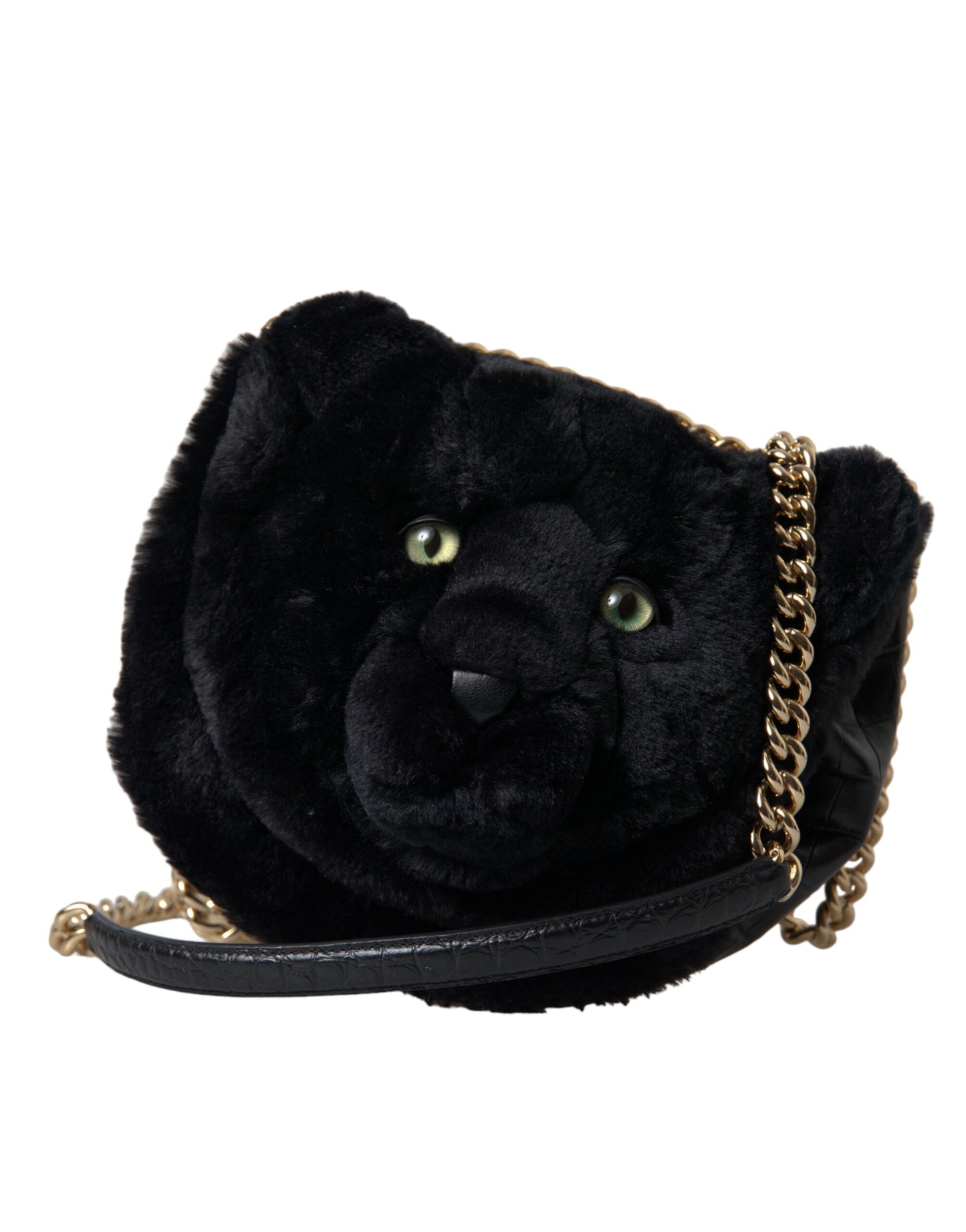 Dolce & Gabbana Exquisite Croc-Embossed Panther Shoulder Bag - KALAJ