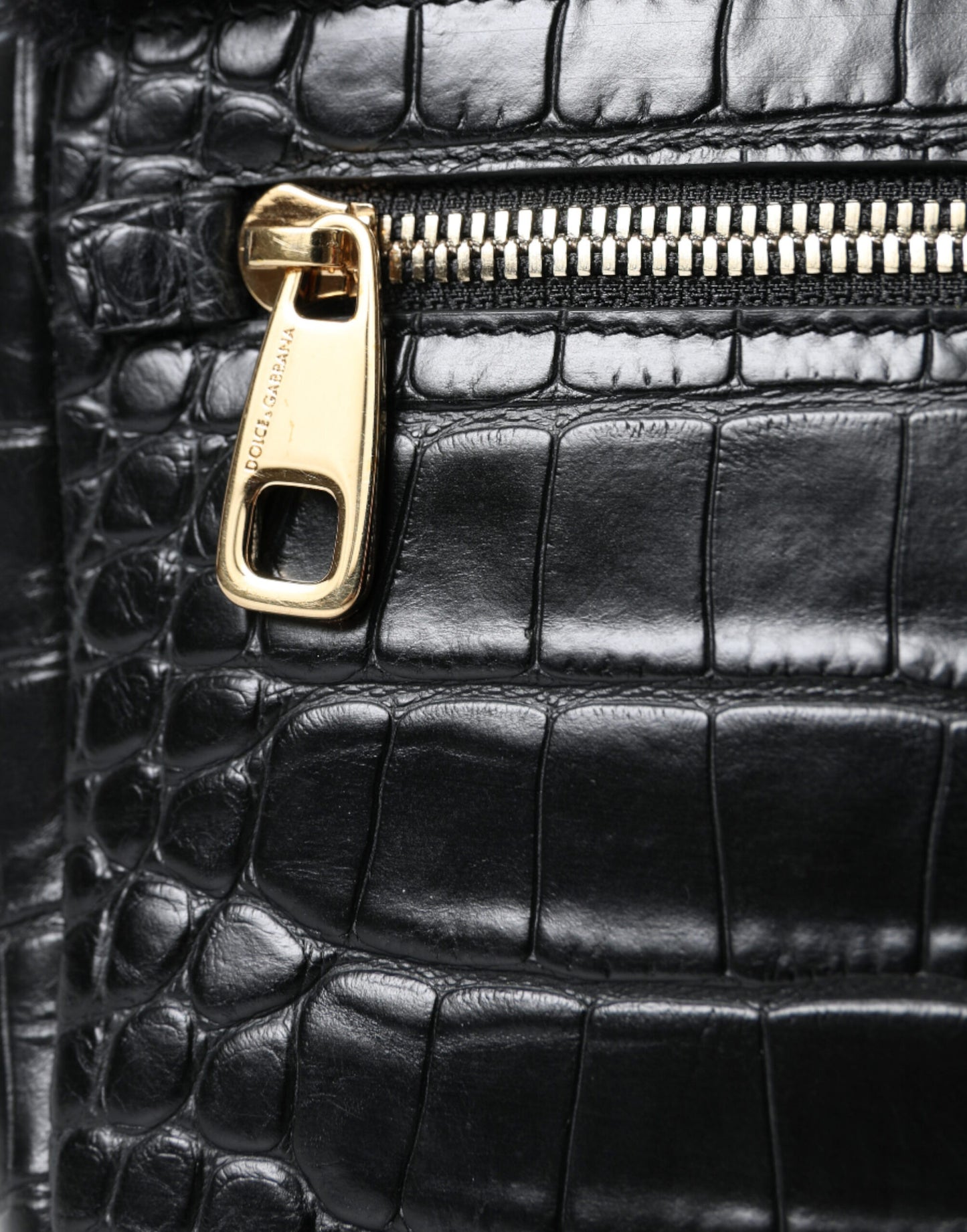 Dolce & Gabbana Exquisite Croc-Embossed Panther Shoulder Bag - KALAJ