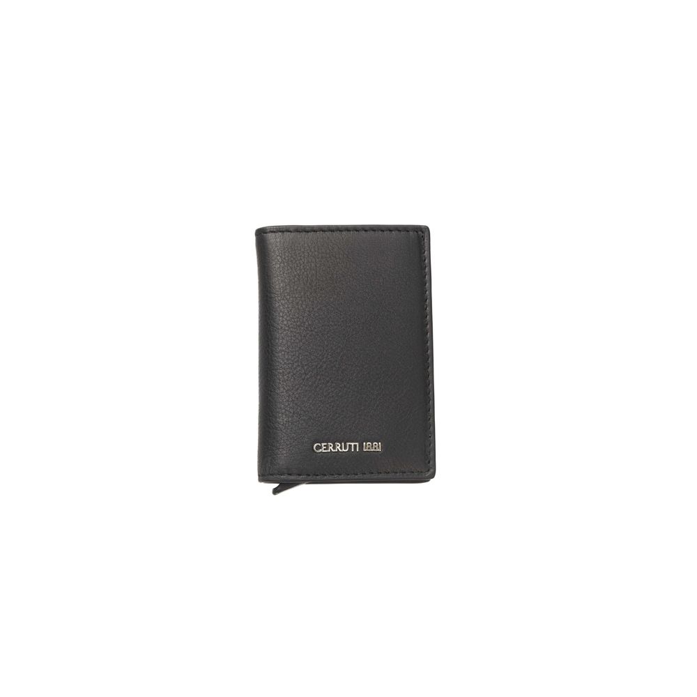 Cerruti 1881 Black Leather Men Wallet - KALAJ