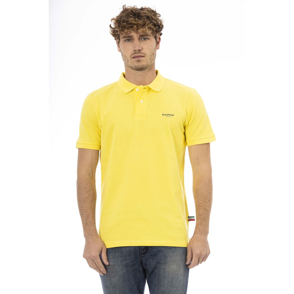 Baldinini Trend Yellow Cotton Men Polo Shirt