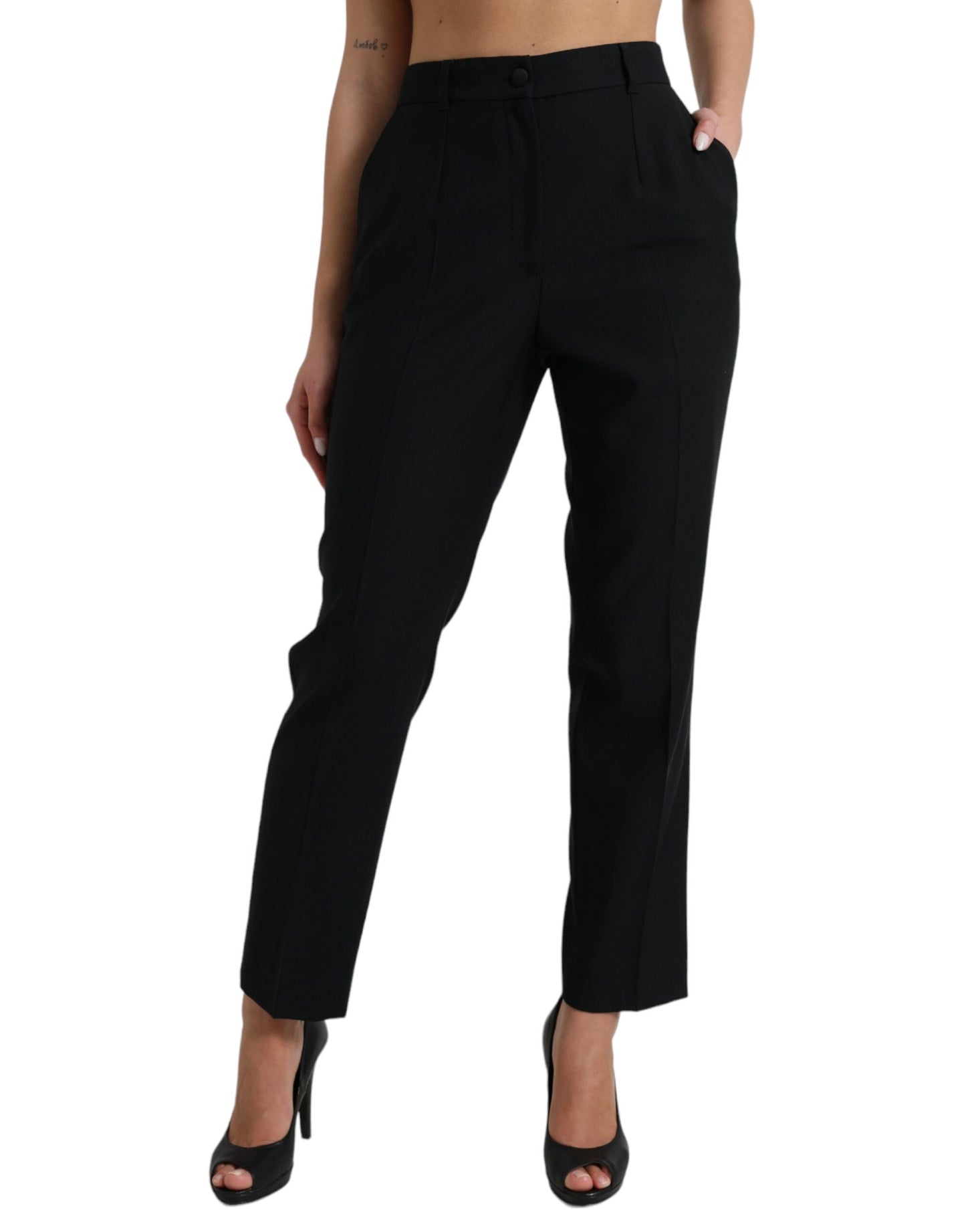 Dolce & Gabbana Elegant High Waist Wool Pants