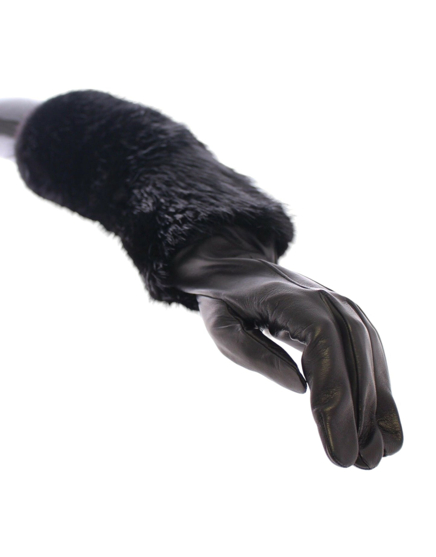 Dolce & Gabbana Elegant Elbow Length Leather Gloves - KALAJ