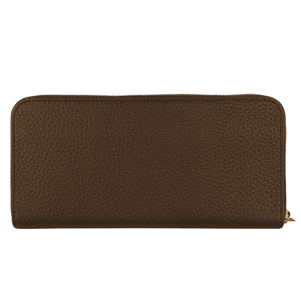 Baldinini Trend Exquisite Leather Zip Wallet in Brown - KALAJ