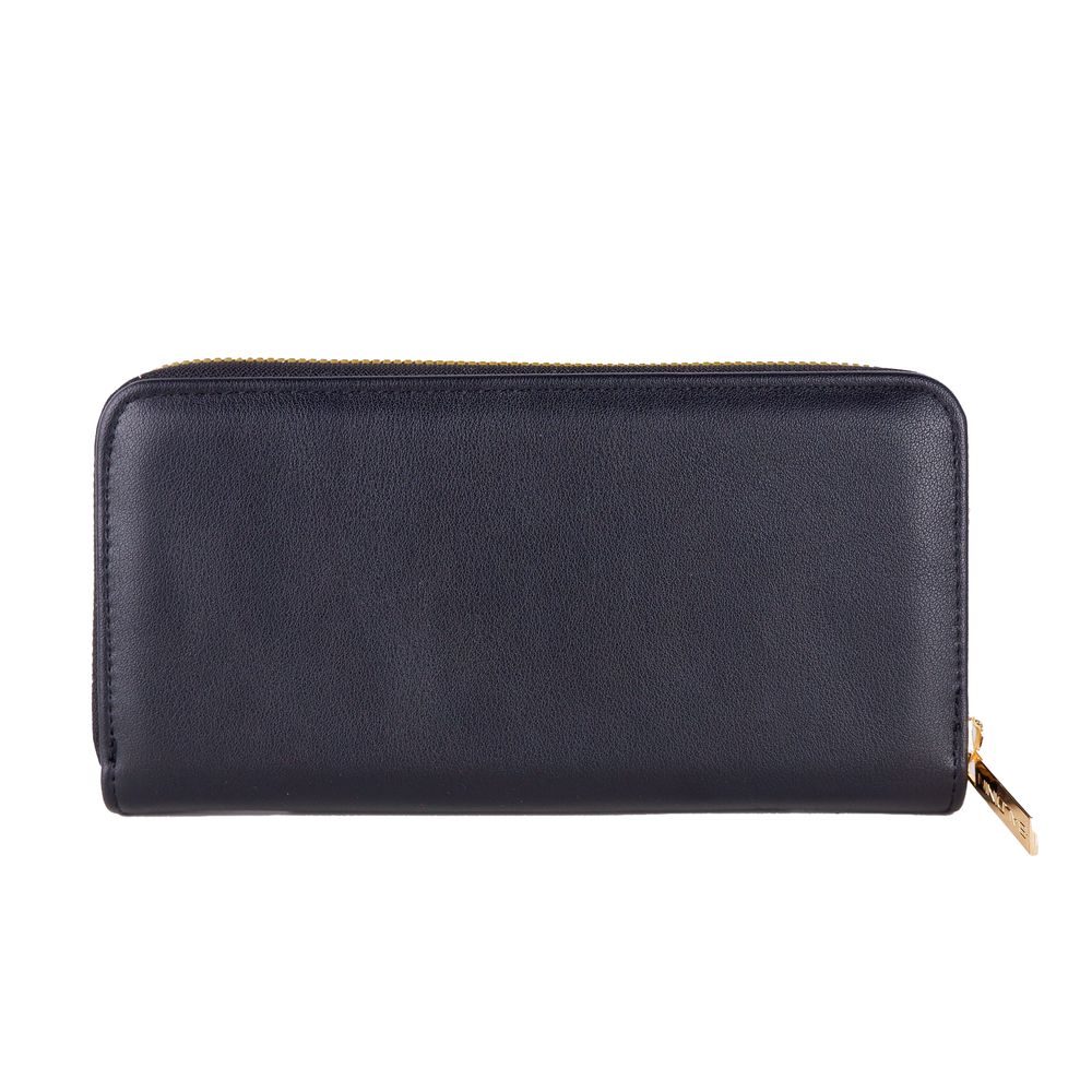 Baldinini Trend Chic Black Leather Zip Wallet - KALAJ