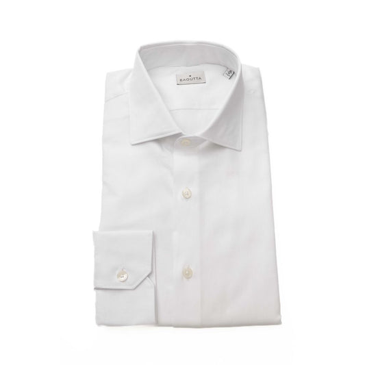 Bagutta White Cotton Men Shirt