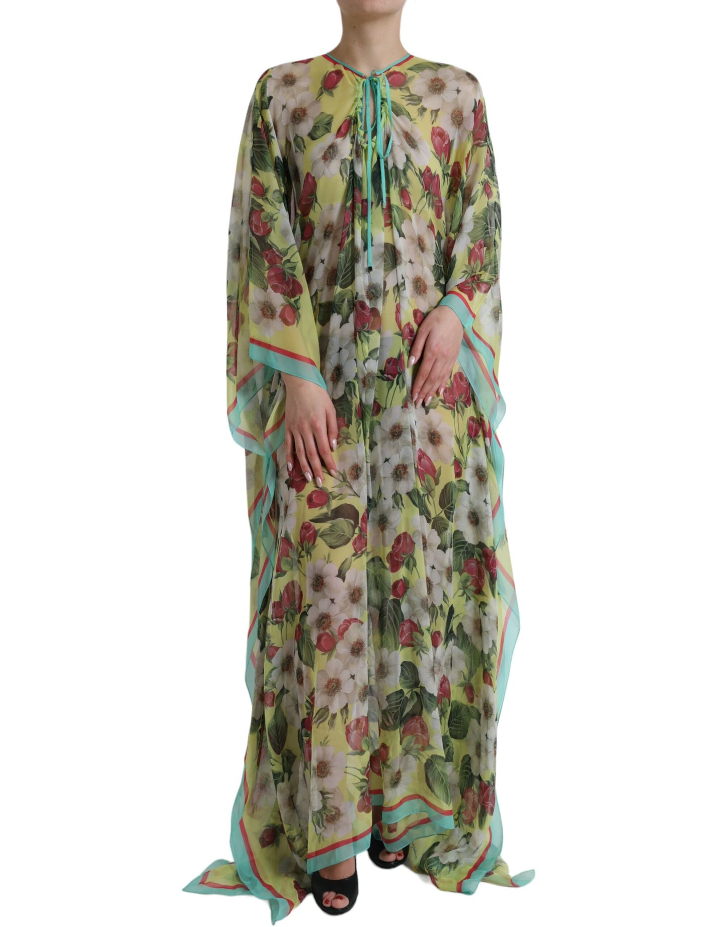 Dolce & Gabbana Elegant Floral Silk Maxi Dress