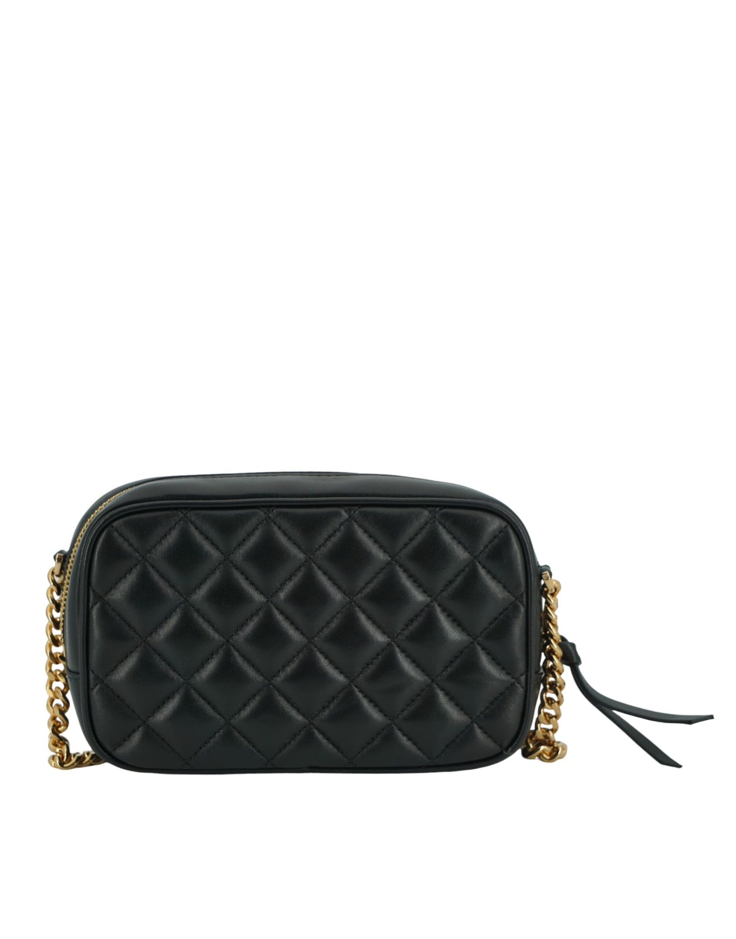 Versace Elegant Small Black Leather Crossbody Bag - KALAJ