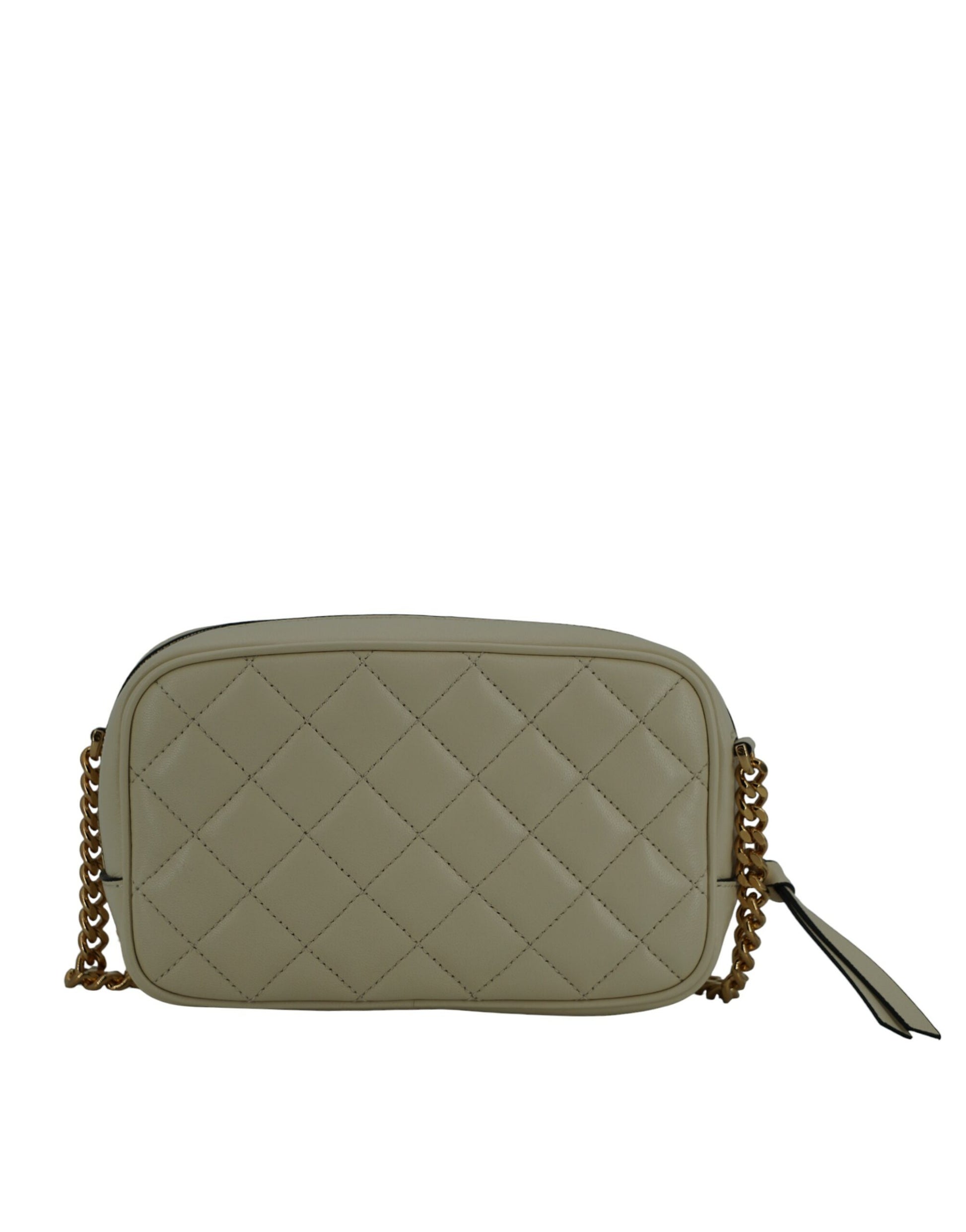 Versace Elegant White Lamb Leather Camera Bag - KALAJ
