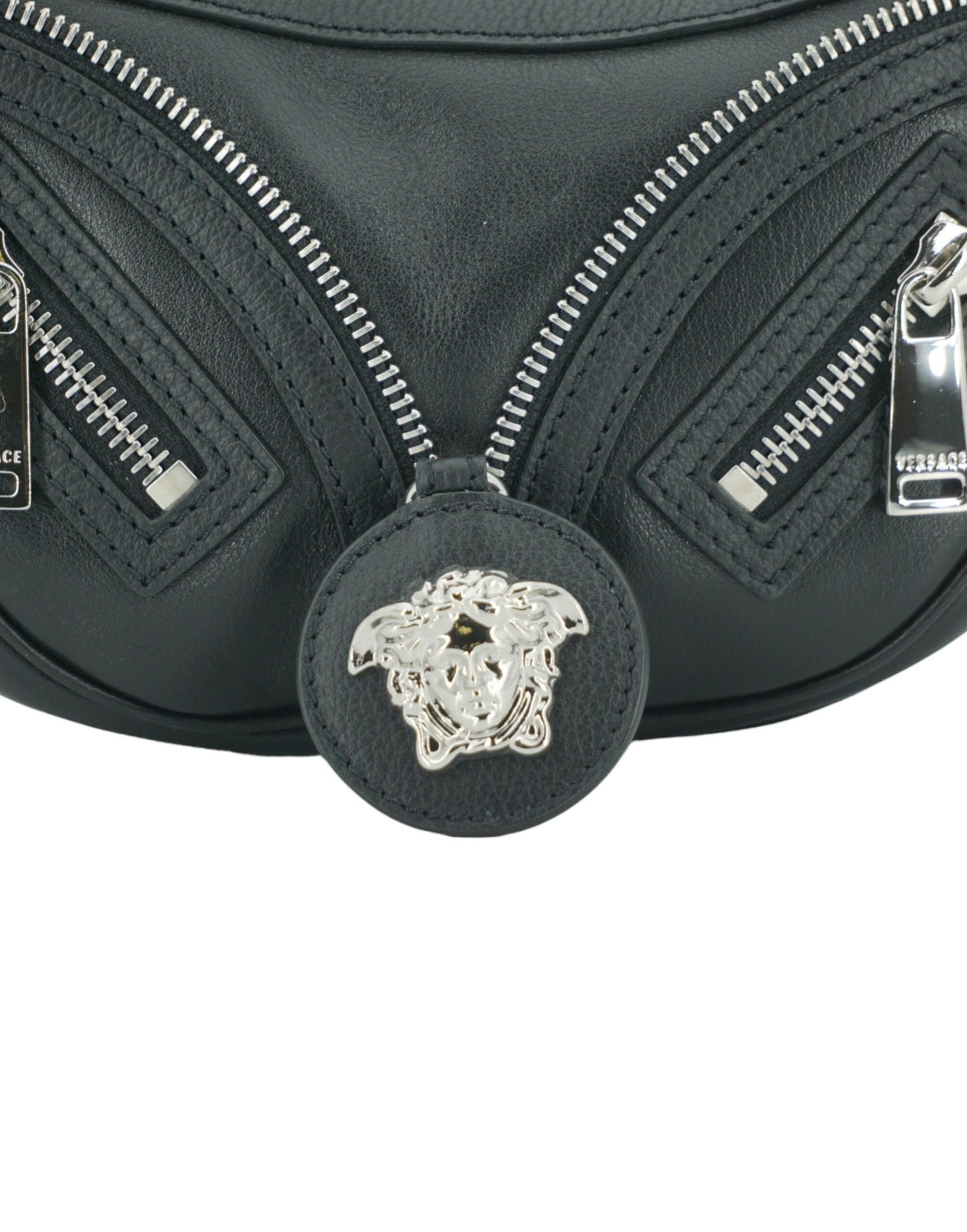 Versace Elegant Black Mini Hobo Shoulder Bag - KALAJ