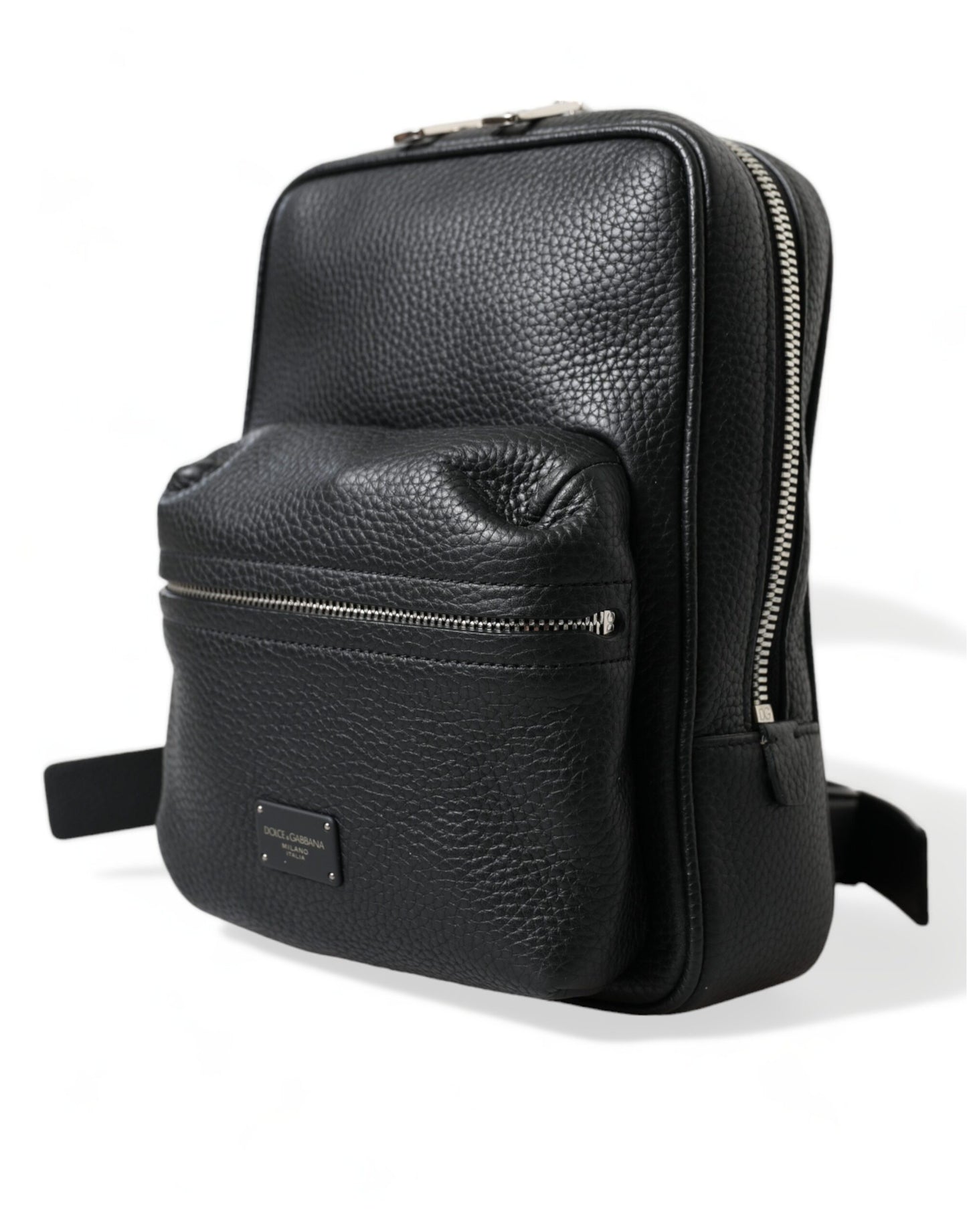 Dolce & Gabbana Chic Black Calf Leather Small Backpack - KALAJ