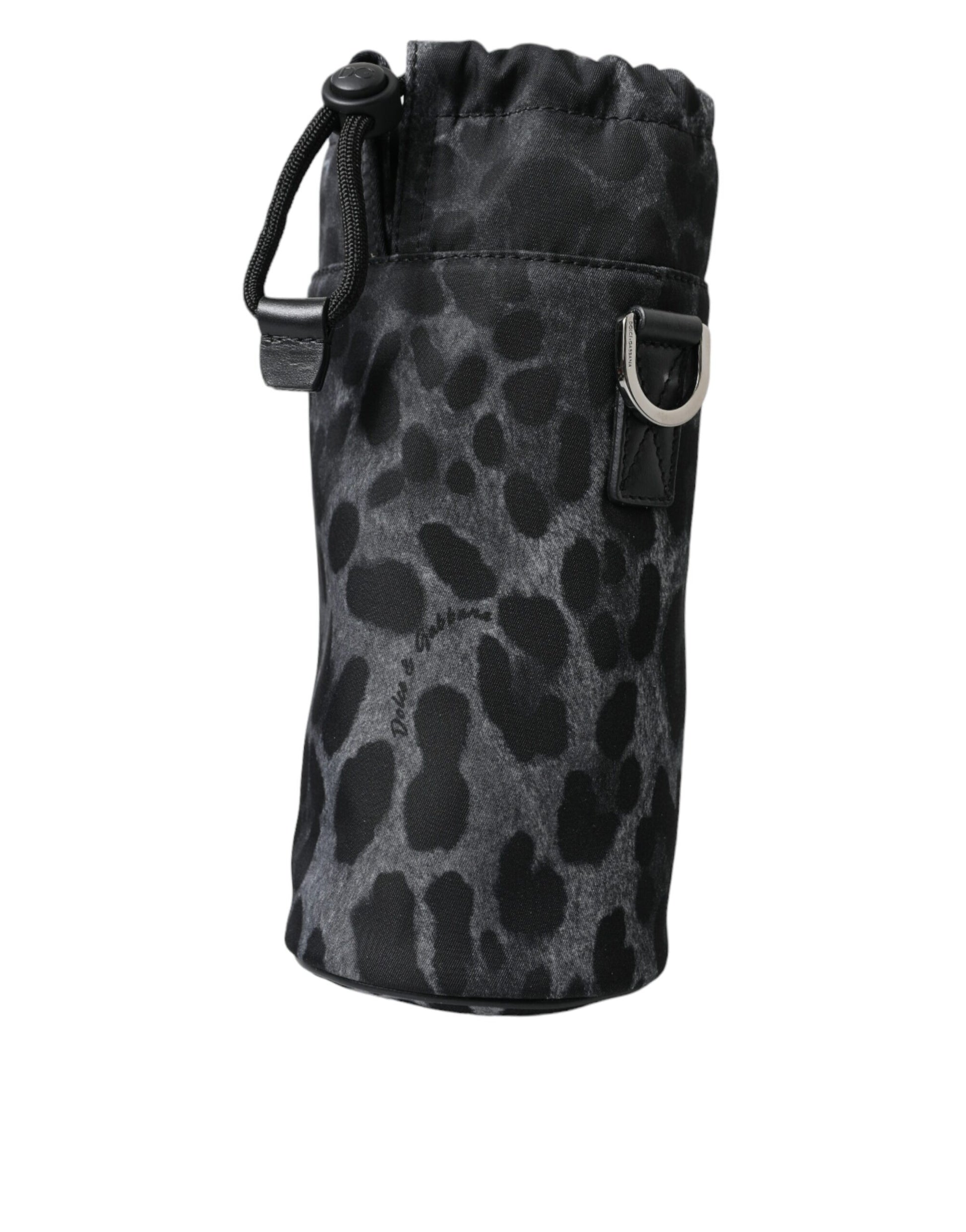 Dolce & Gabbana Chic Leopard Print Round Bottle Cage - KALAJ