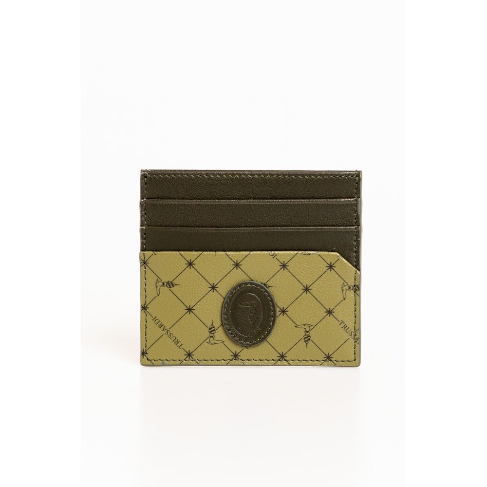 Trussardi Green Leather Men Wallet - KALAJ