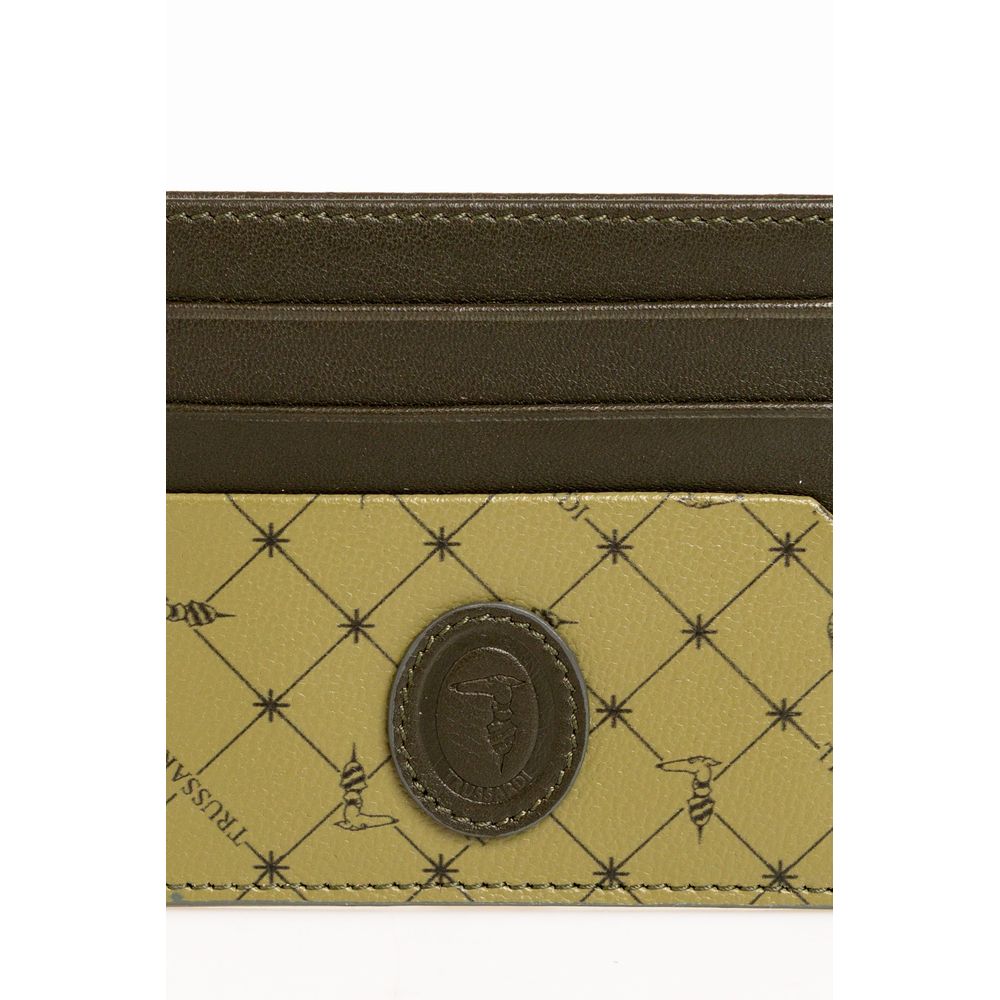 Trussardi Green Leather Men Wallet - KALAJ