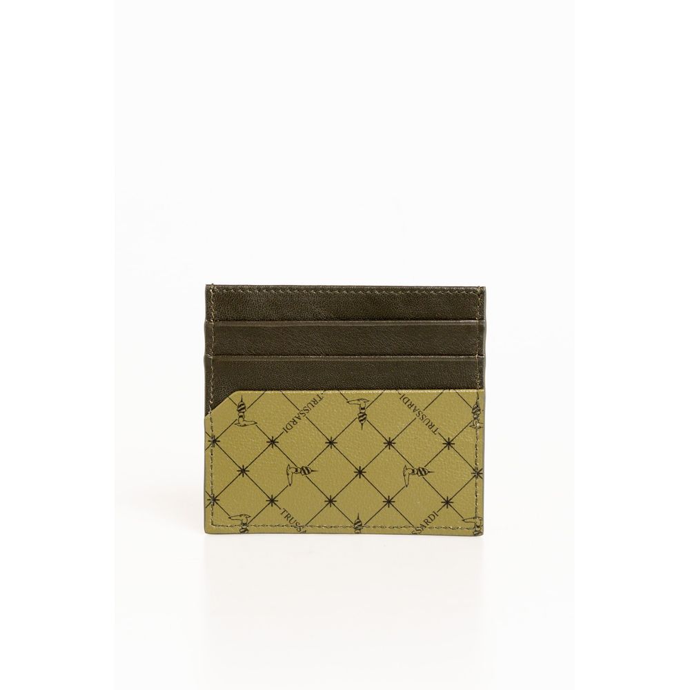 Trussardi Green Leather Men Wallet - KALAJ