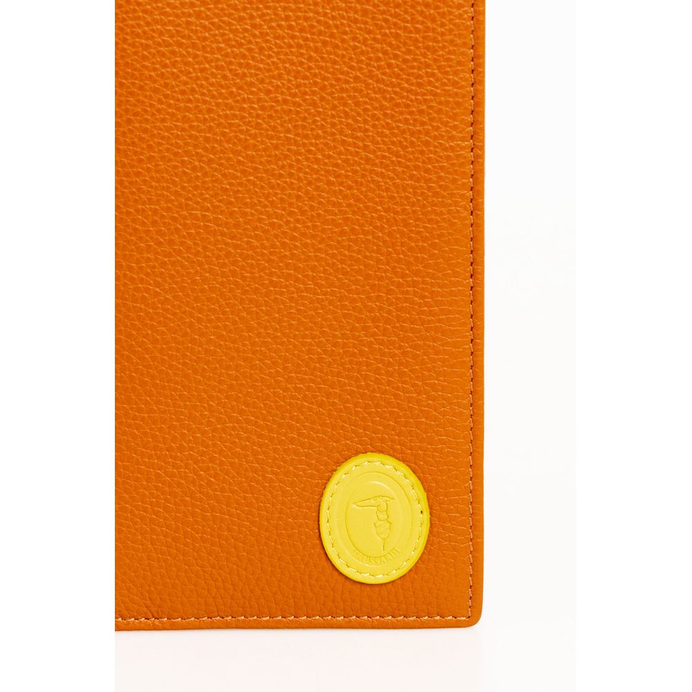 Trussardi Brown Leather Men Wallet - KALAJ