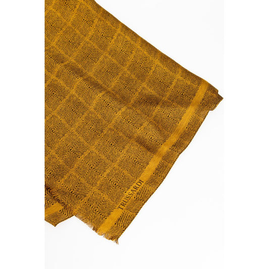 Trussardi Yellow Viscose Men Scarf - KALAJ