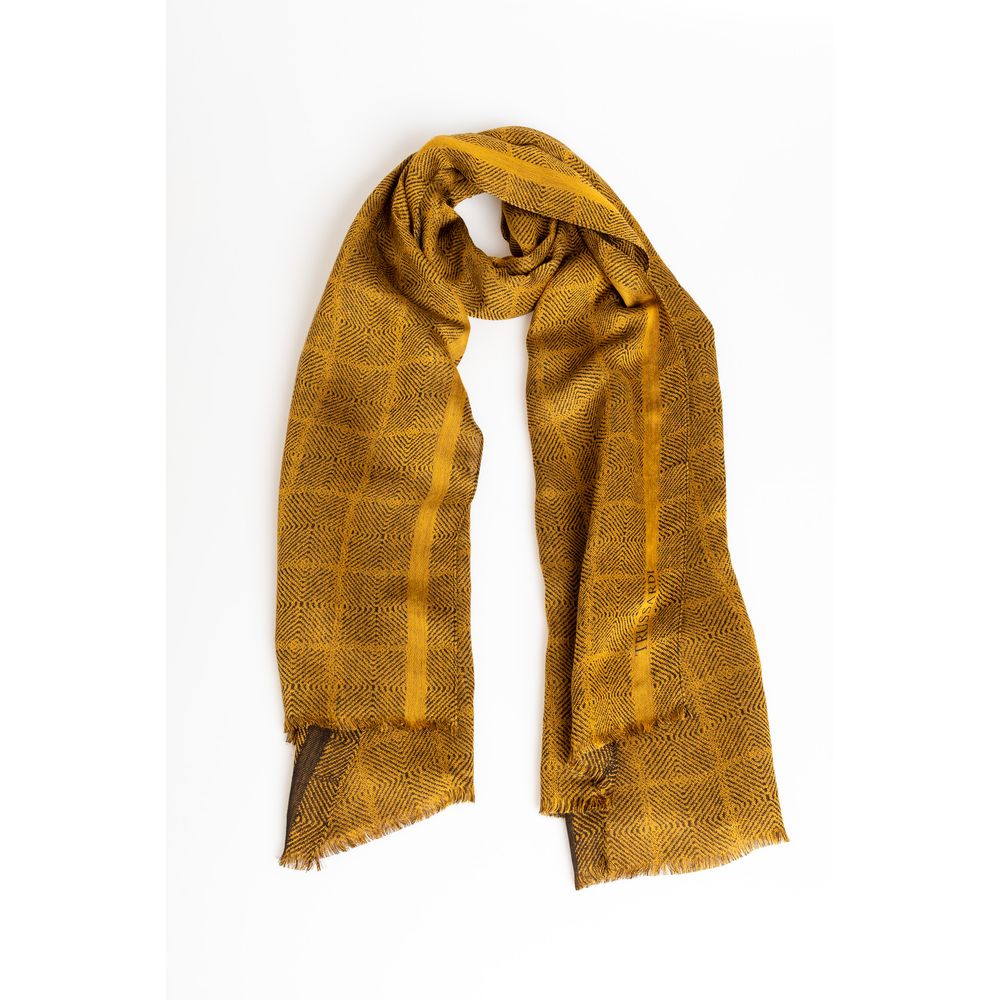 Trussardi Yellow Viscose Men Scarf - KALAJ