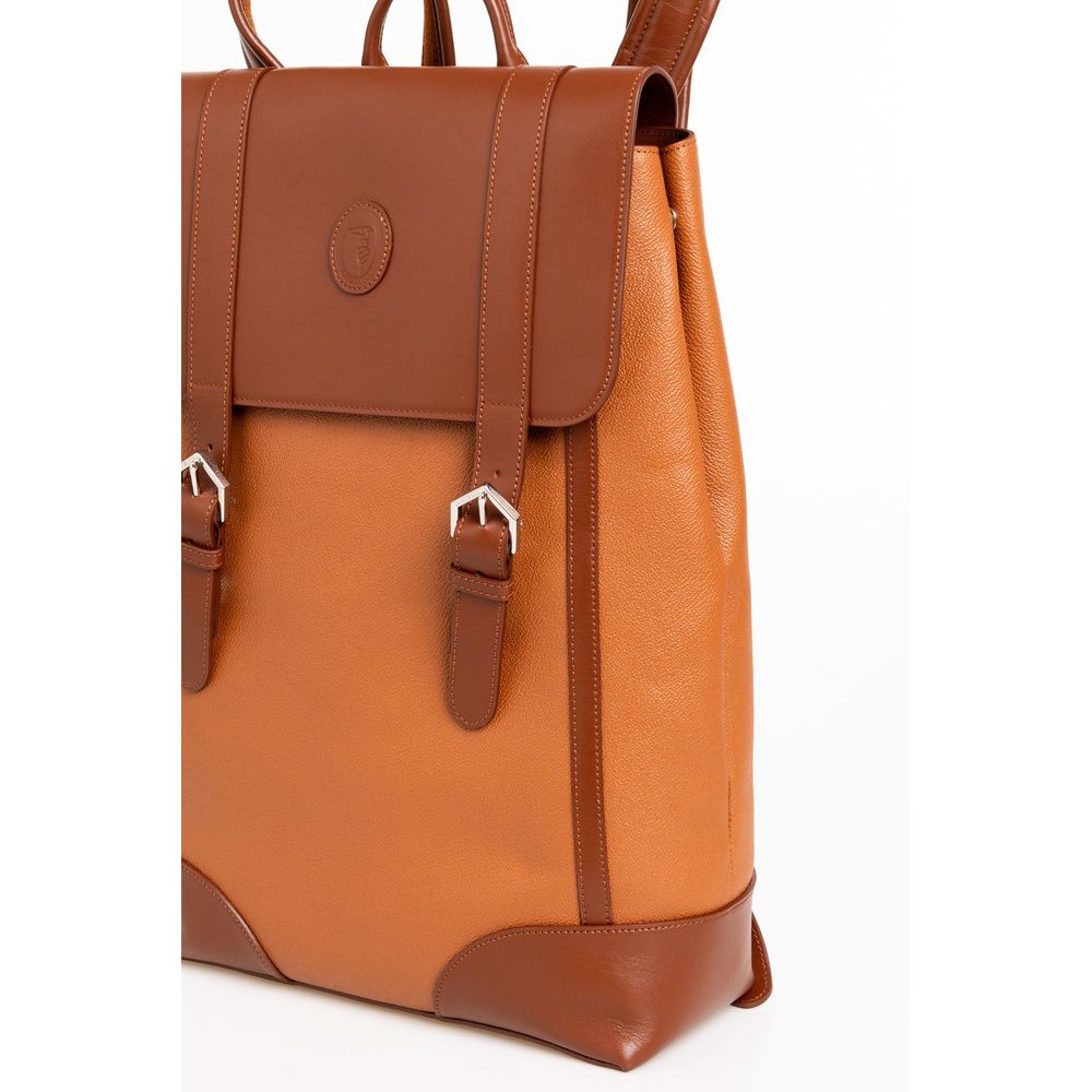 Trussardi Brown Leather Men Backpack - KALAJ