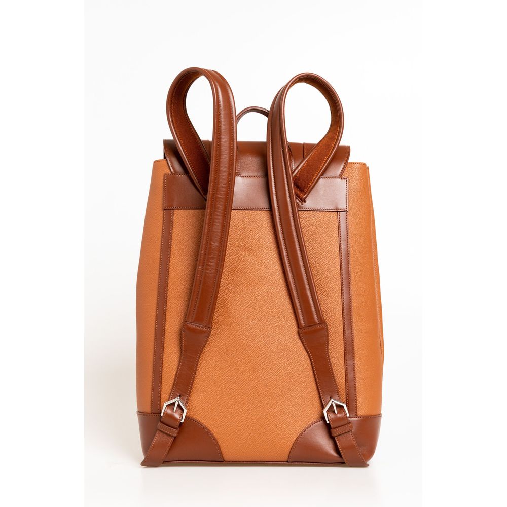 Trussardi Brown Leather Men Backpack - KALAJ