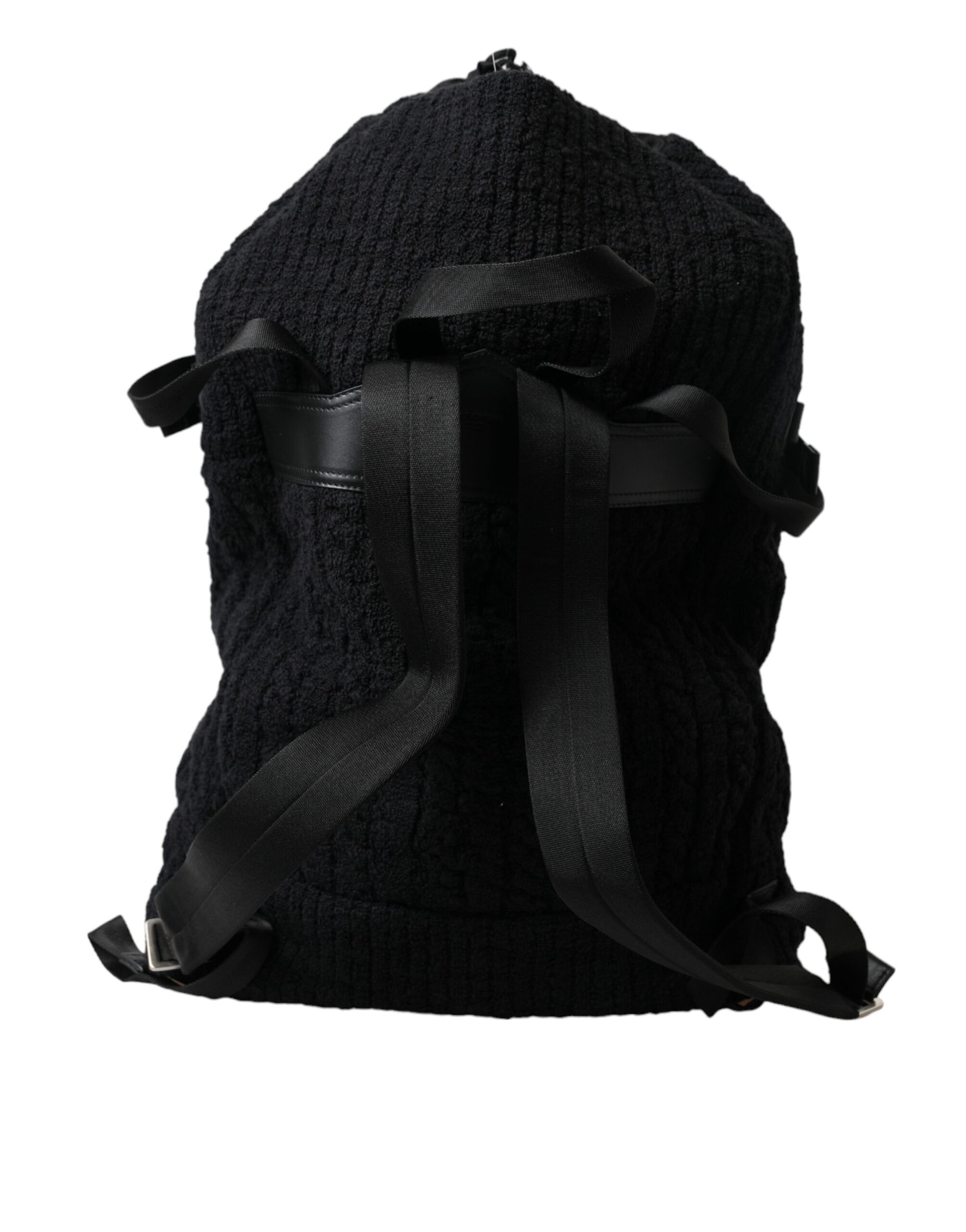 Dolce & Gabbana Elegant Tricot Wool-Blend Backpack in Black - KALAJ