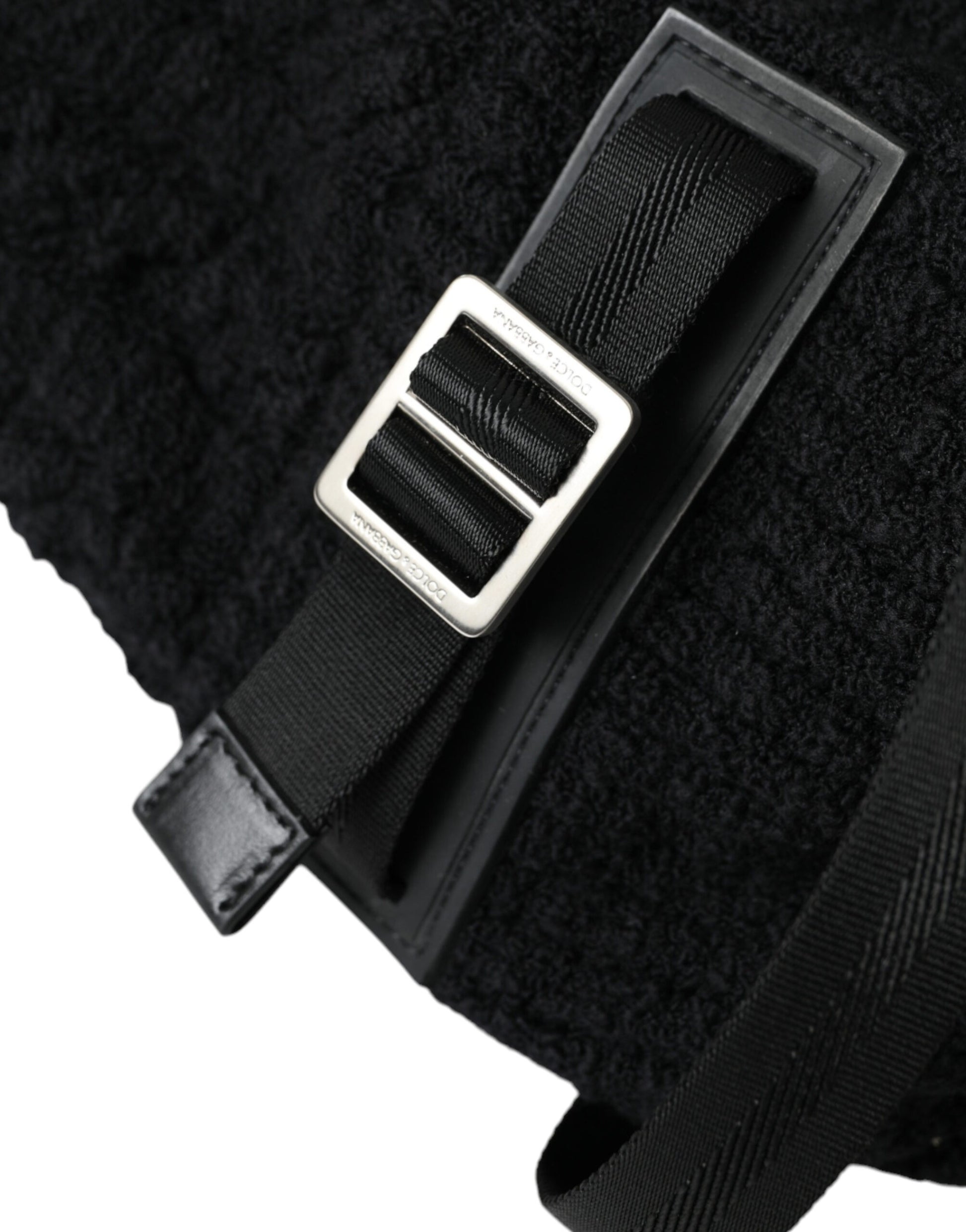 Dolce & Gabbana Elegant Tricot Wool-Blend Backpack in Black - KALAJ