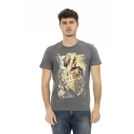 Trussardi Action Gray Cotton Men T-Shirt