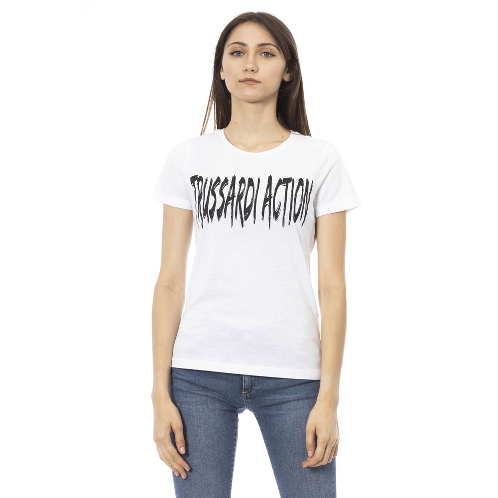 Trussardi Action White Cotton T-Shirt