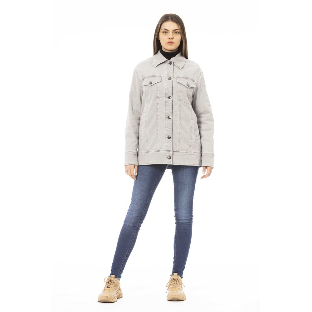 Jacob Cohen Gray Cotton Women Jacket