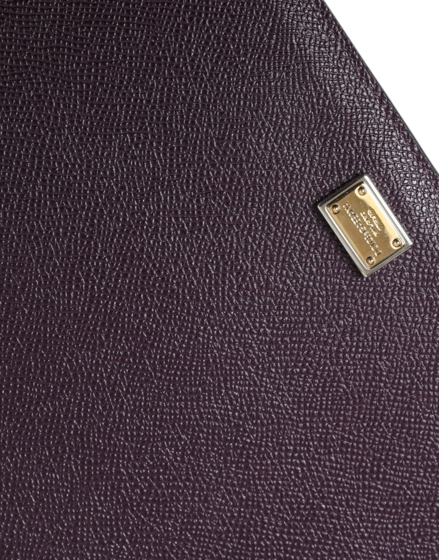 Dolce & Gabbana Elegant Leather Tablet Pouch in Rich Brown - KALAJ