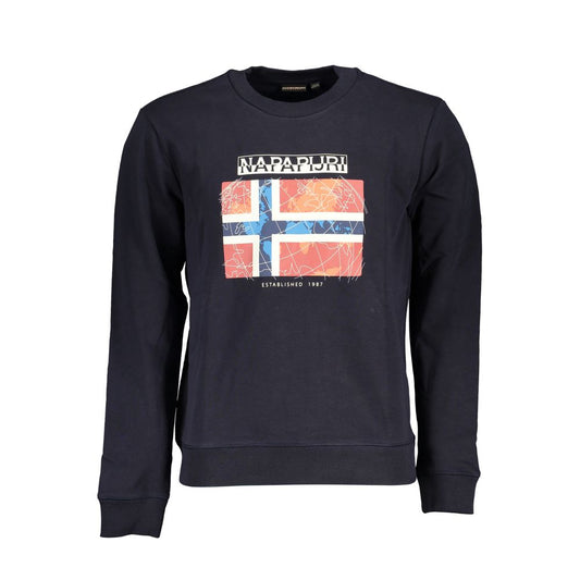 Napapijri Blue Cotton Men Sweater