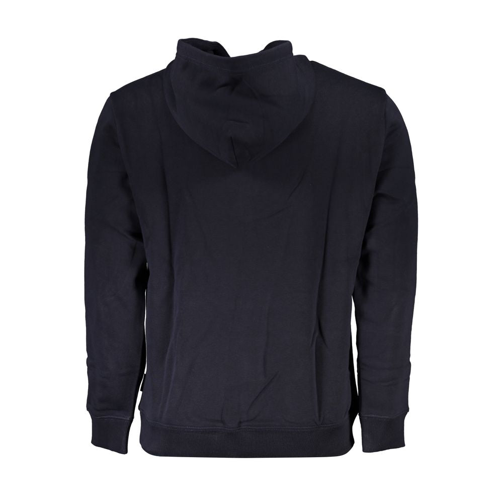 Napapijri Blue Cotton Men Hooded Sweater