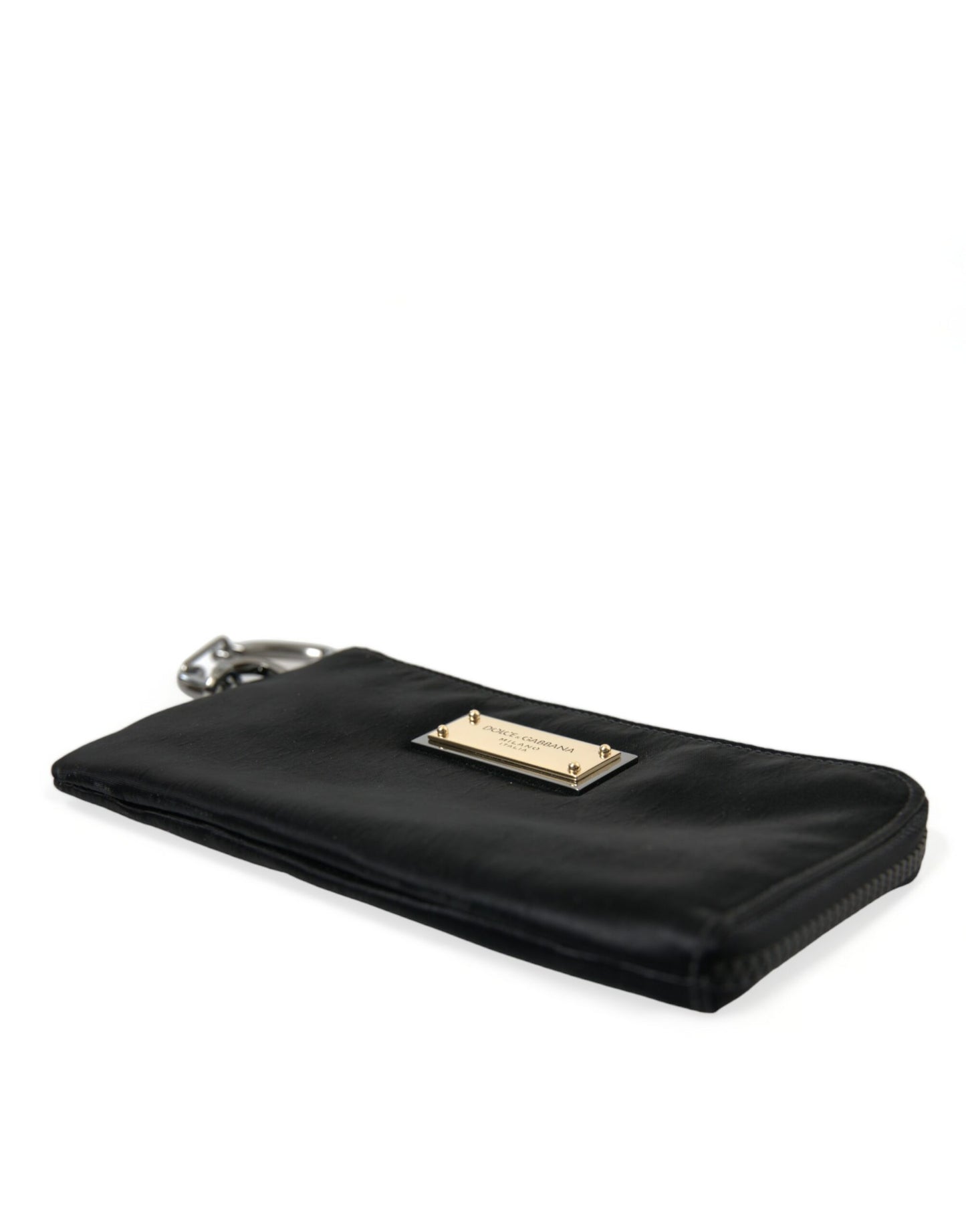 Dolce & Gabbana Sleek Designer Nylon-Leather Pouch in Black - KALAJ