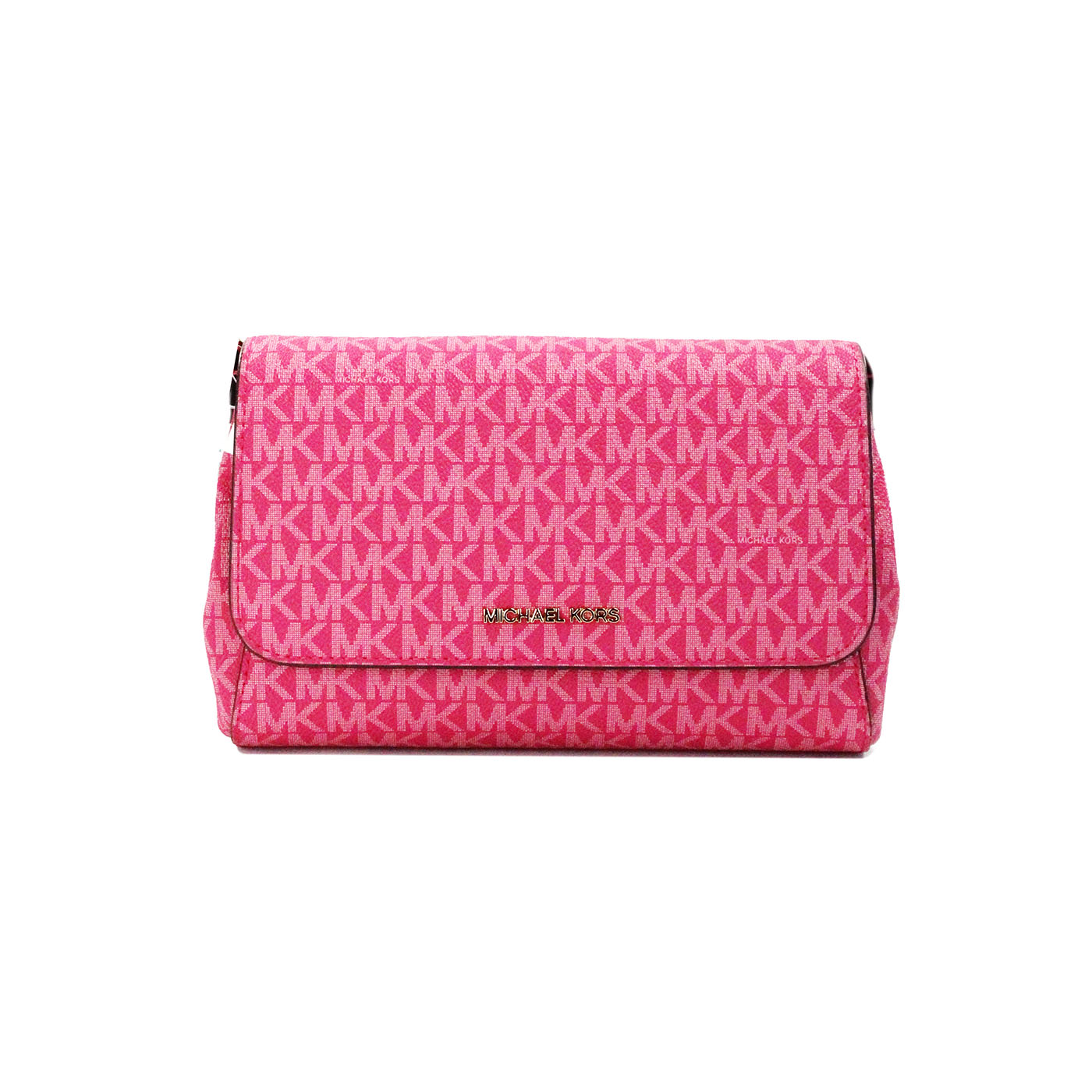 Michael Kors Jet Set Medium Electric Pink Convertible Pouchette Crossbody Bag - KALAJ