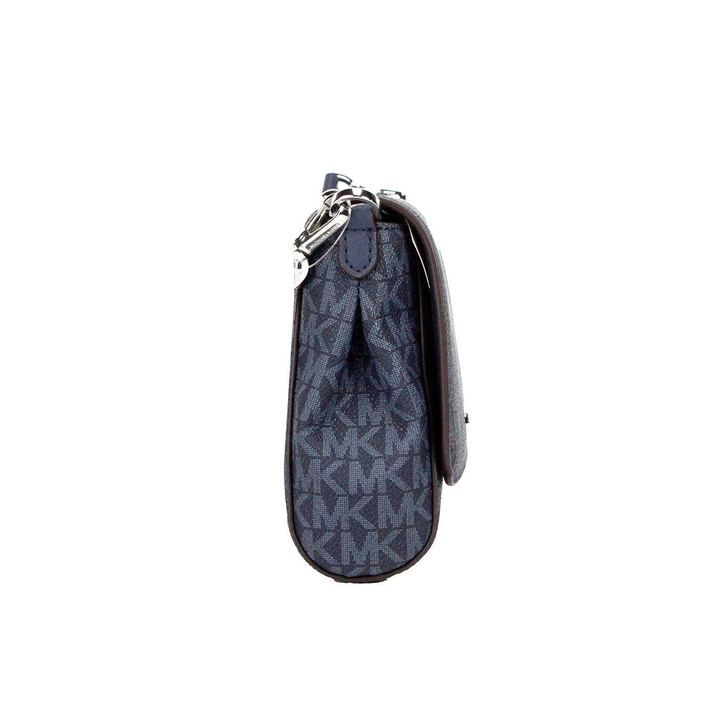 Michael Kors Jet Set Medium Navy Blue PVC Convertible Pouchette Crossbody Bag - KALAJ