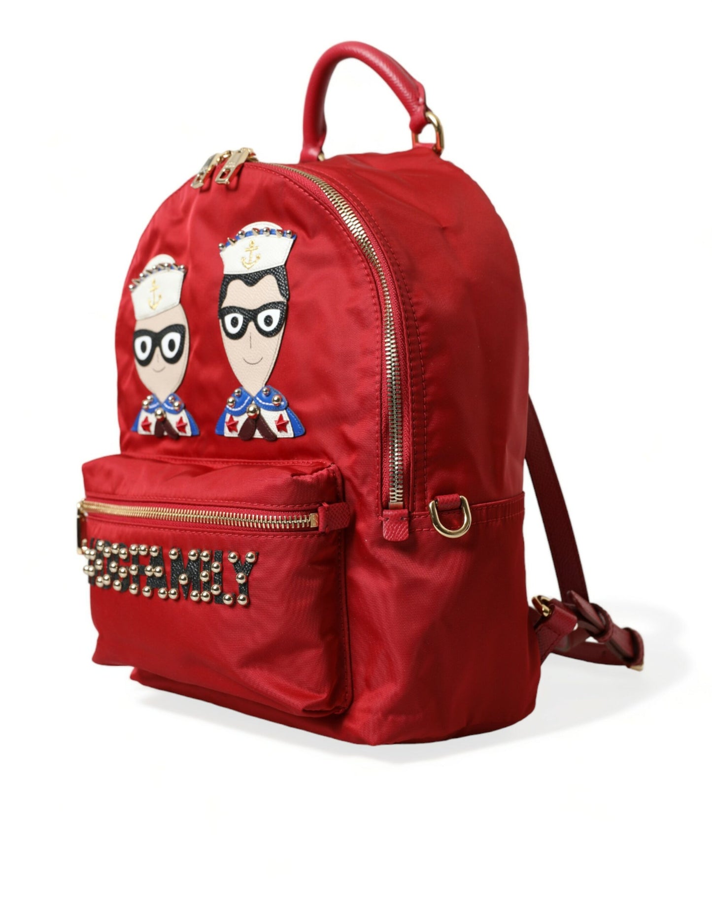 Dolce & Gabbana Embellished Red Backpack with Gold Detailing - KALAJ