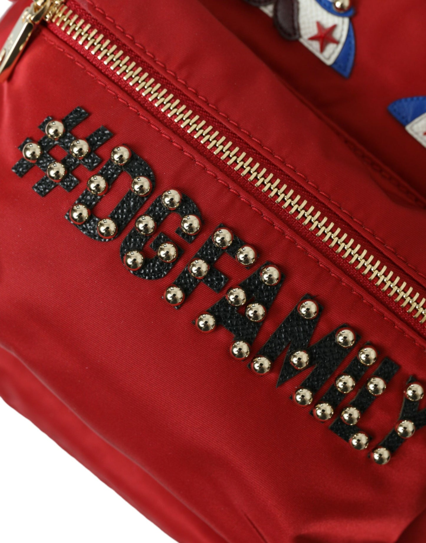 Dolce & Gabbana Embellished Red Backpack with Gold Detailing - KALAJ