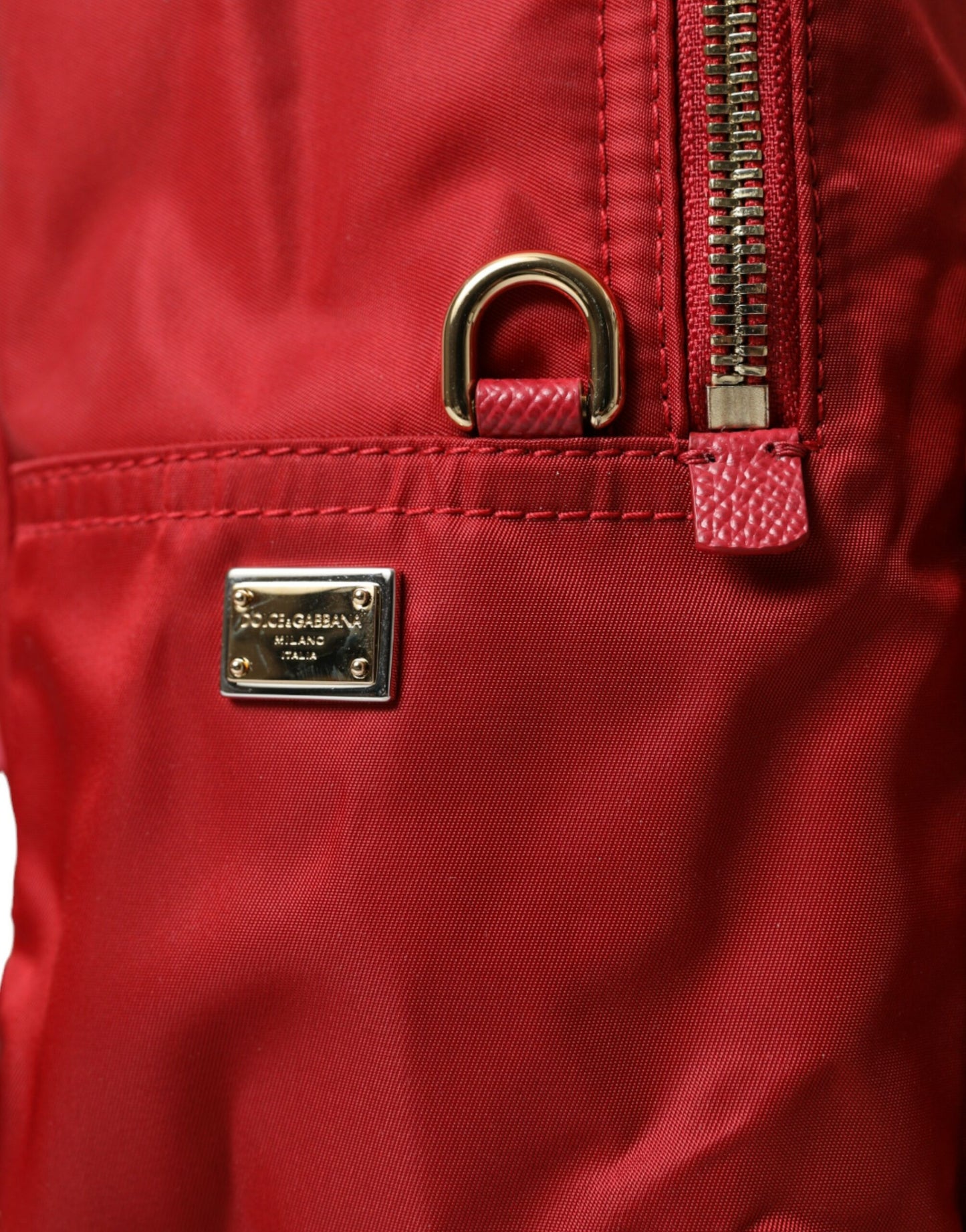 Dolce & Gabbana Embellished Red Backpack with Gold Detailing - KALAJ