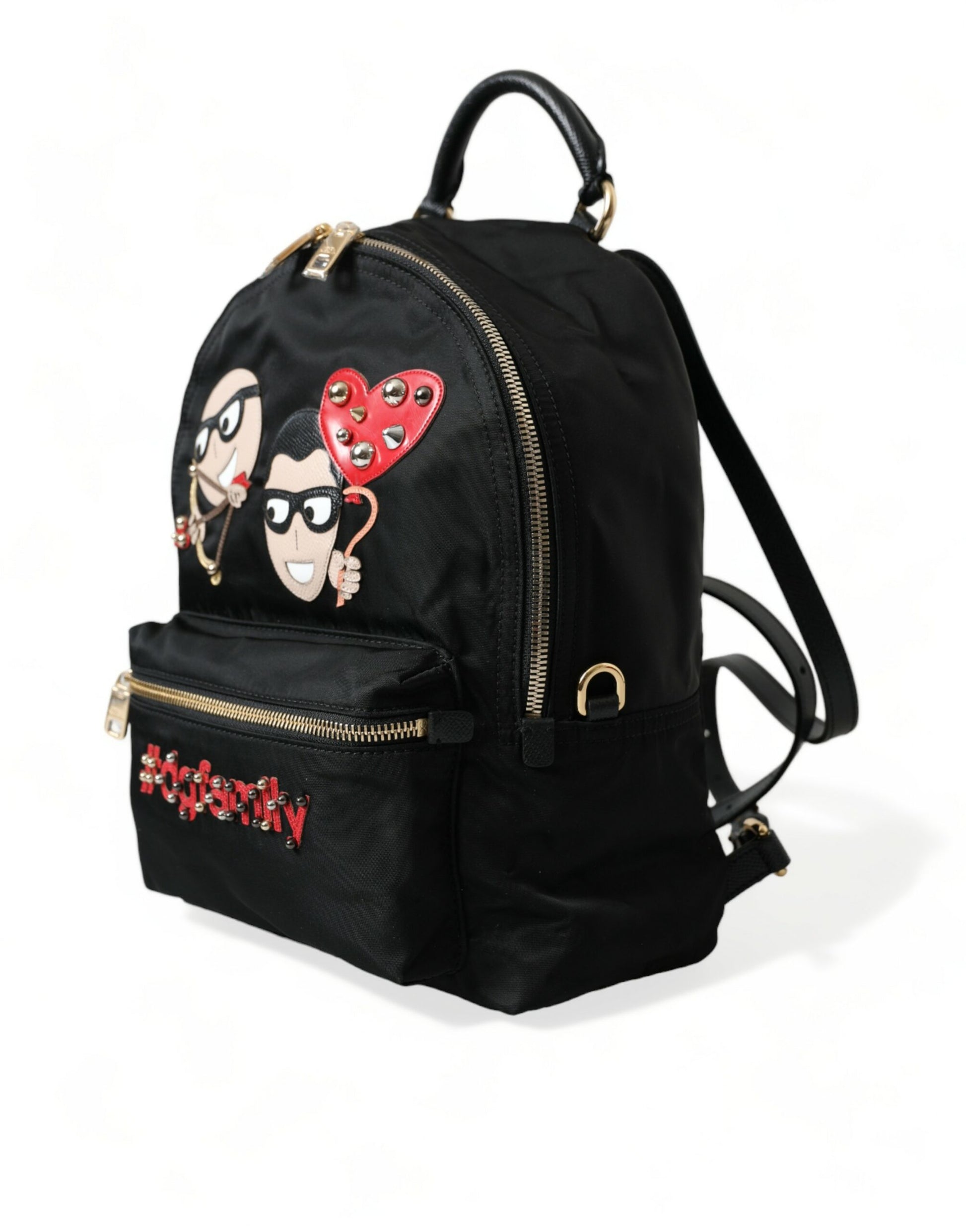 Dolce & Gabbana Elegant Embellished Black Backpack - KALAJ