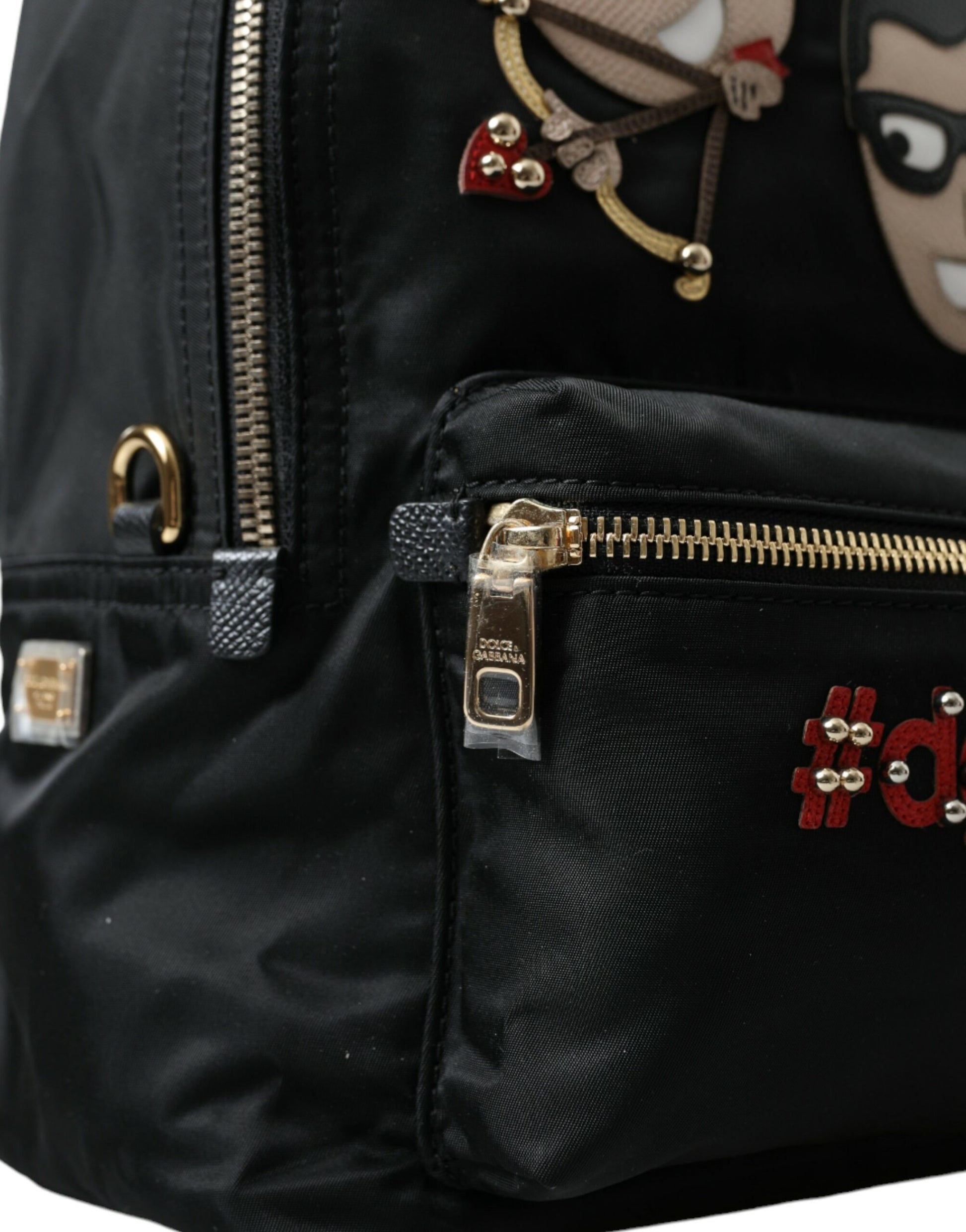 Dolce & Gabbana Elegant Embellished Black Backpack - KALAJ