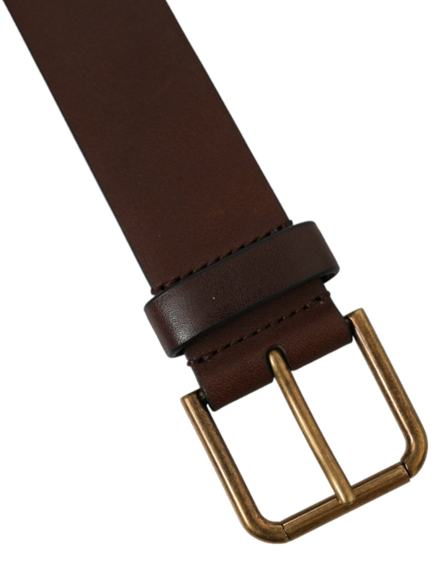 Dolce & Gabbana Elegant Brown Calf Leather Belt - Timeless Accessory - KALAJ