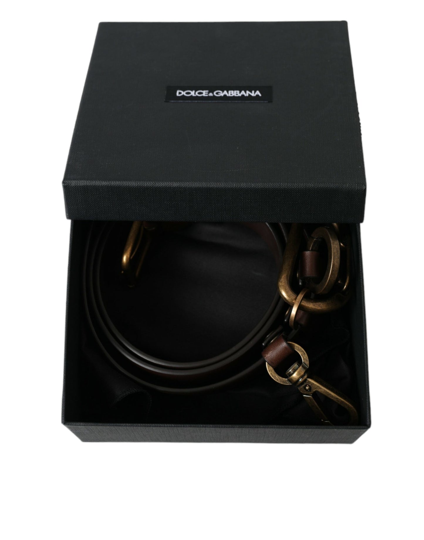 Dolce & Gabbana Elegant Brown Calf Leather Belt - Timeless Accessory - KALAJ