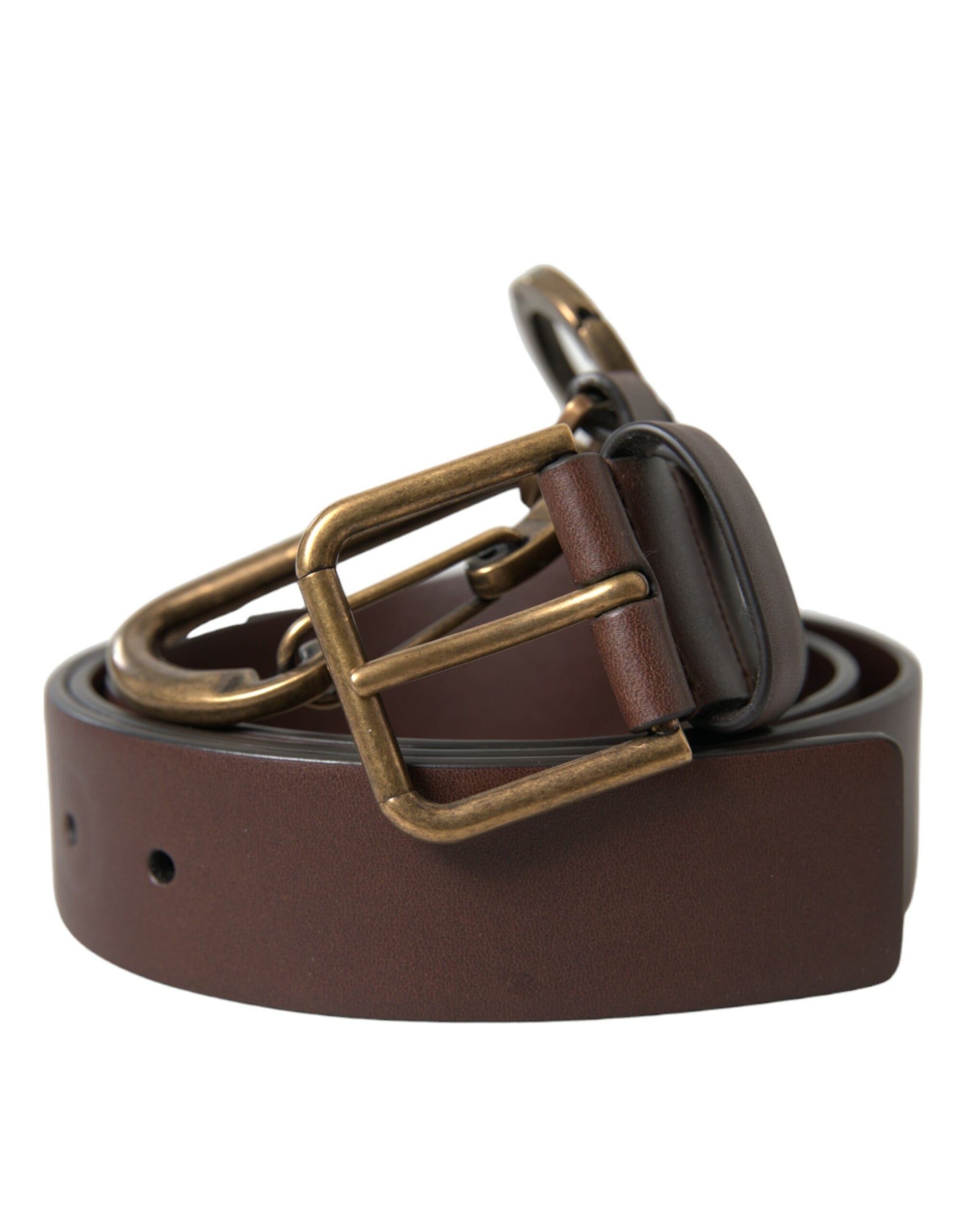 Dolce & Gabbana Elegant Calf Leather Belt with Metal Buckle Closure - KALAJ