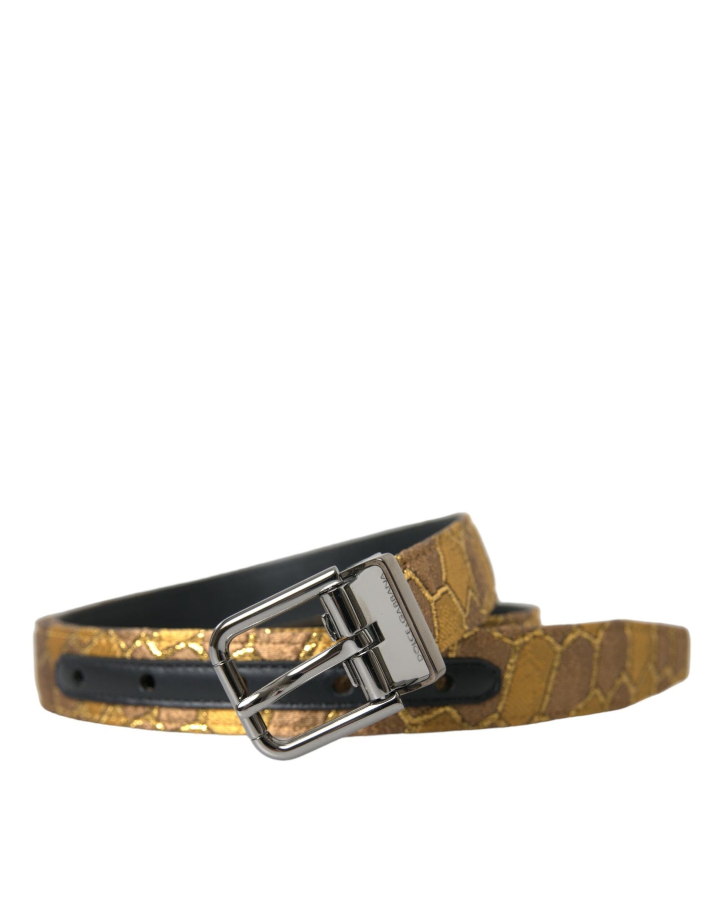 Dolce & Gabbana Elegant Gold Leather Belt - KALAJ