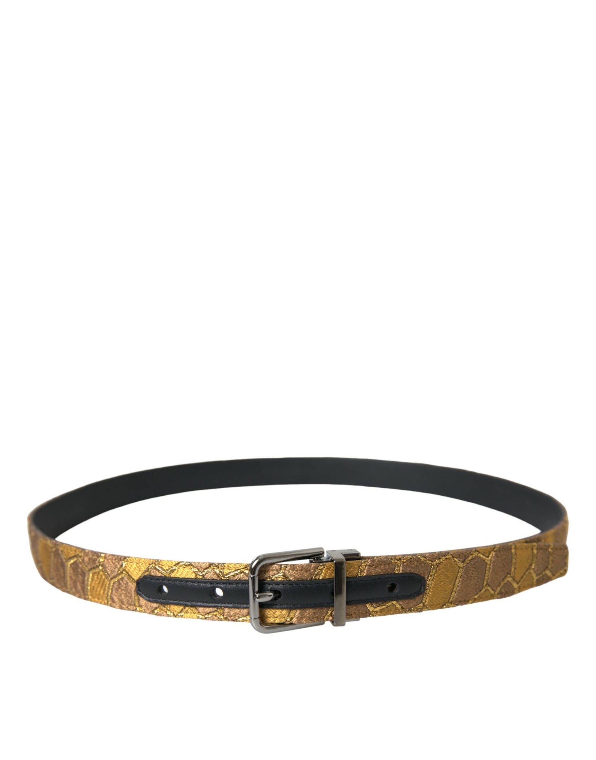 Dolce & Gabbana Elegant Gold Leather Belt - KALAJ