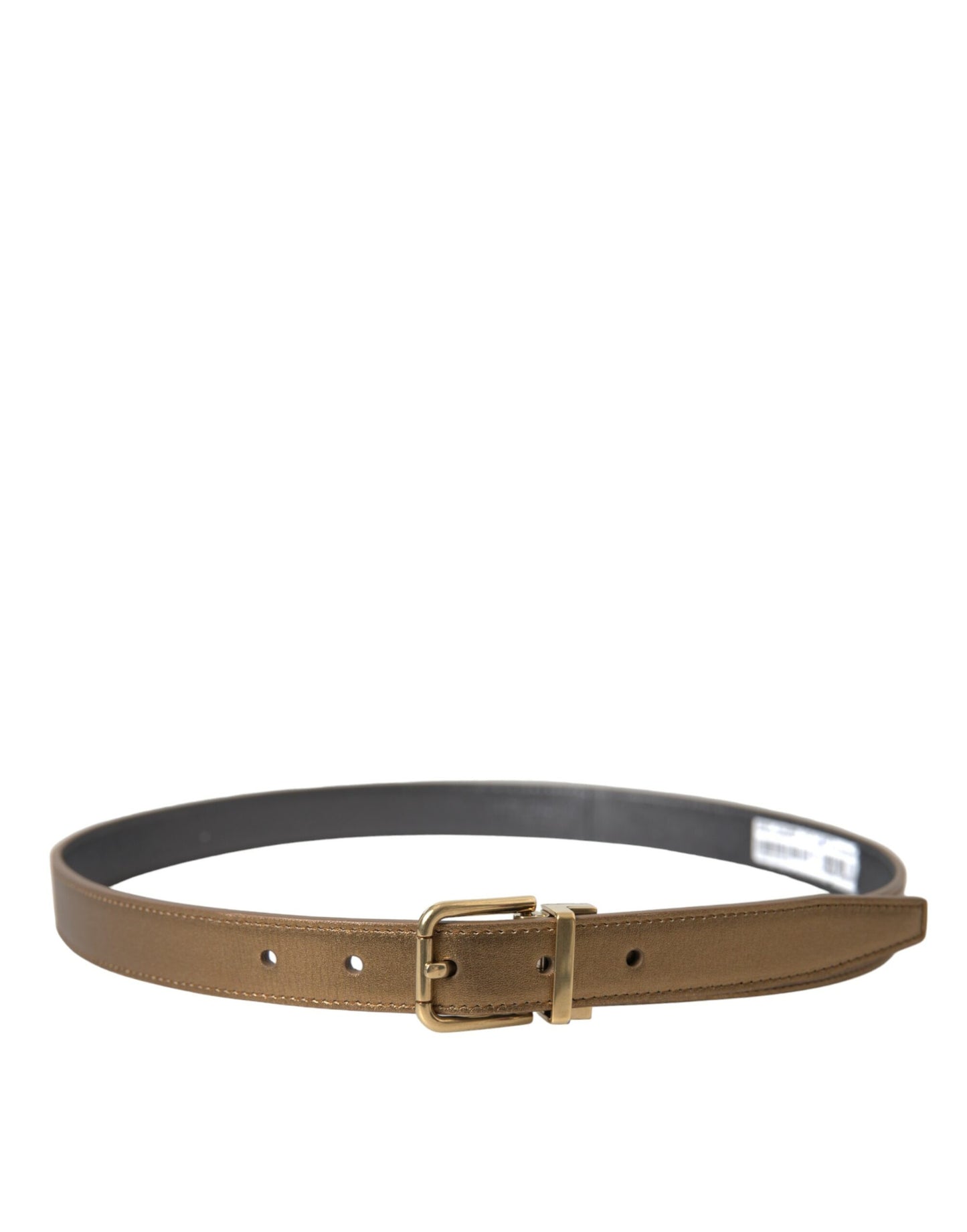 Dolce & Gabbana Metallic Gold Leather Belt - Timeless Elegance - KALAJ