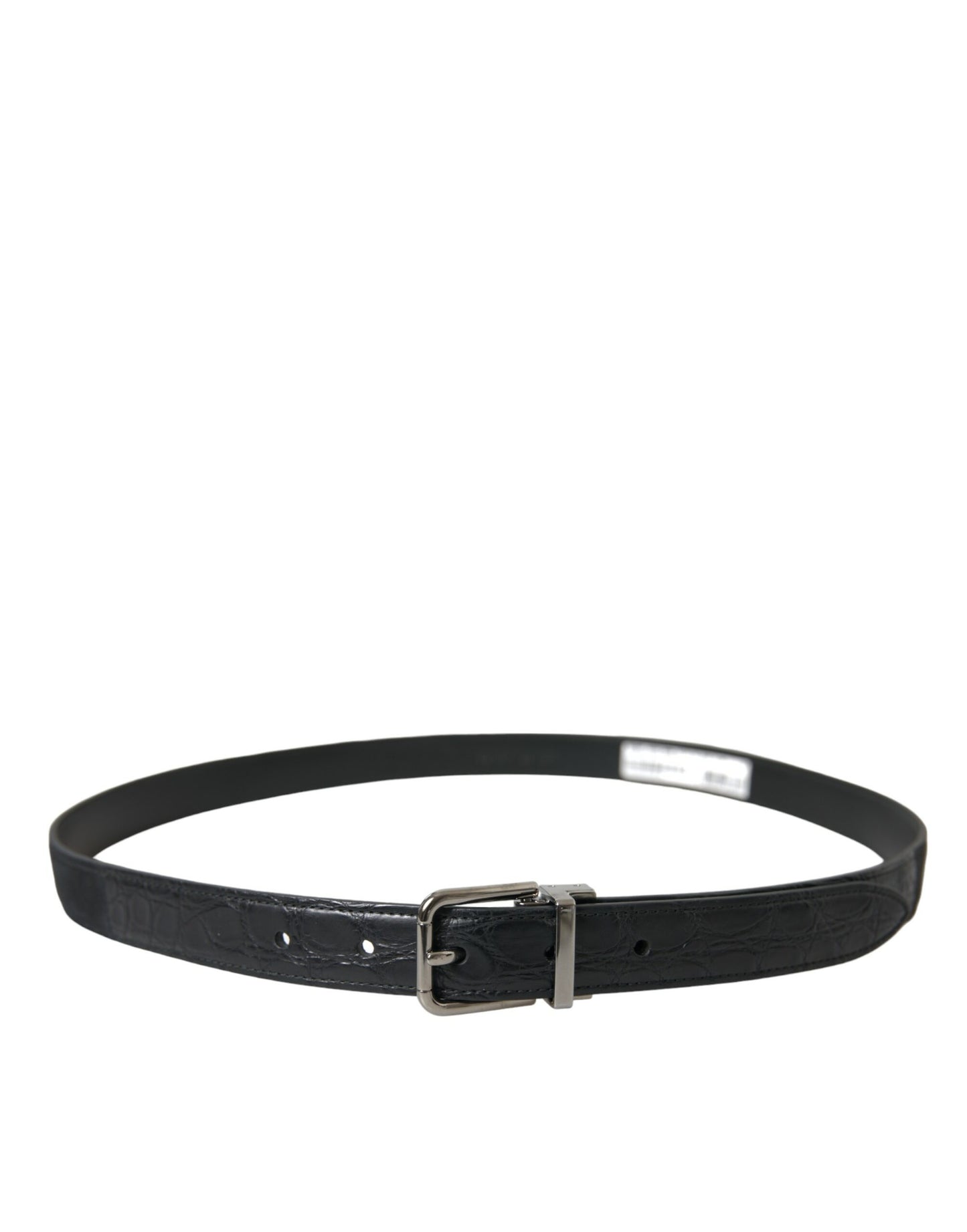 Dolce & Gabbana Elegant Leather Belt with Metal Buckle - KALAJ